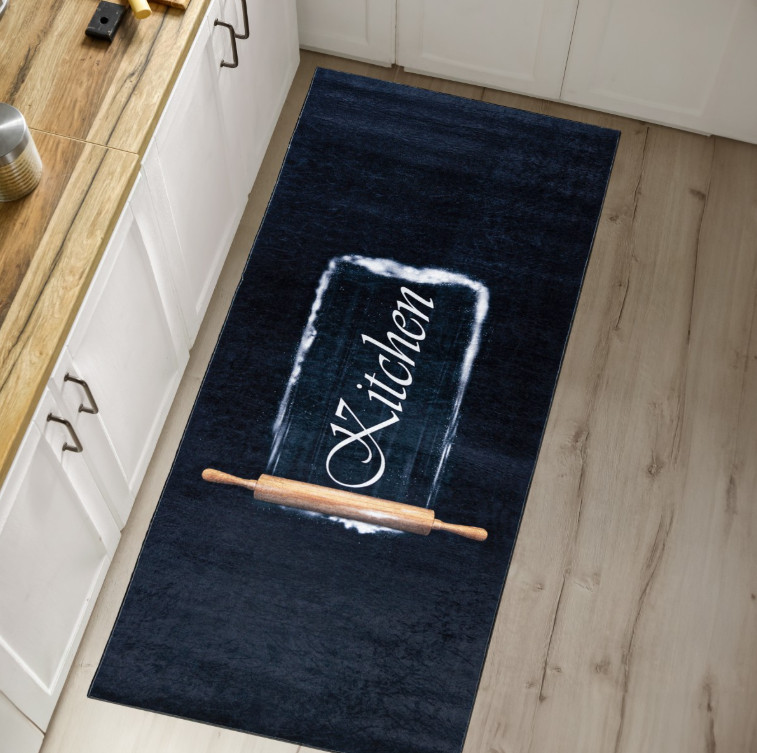 Protiskluzový koberec / běhoun 20320 KITCHEN černý