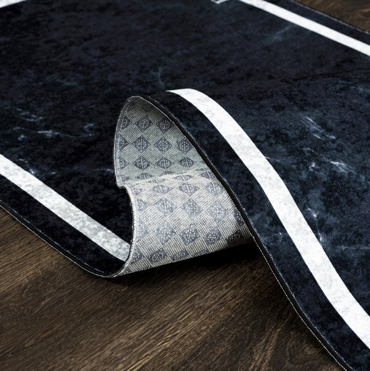 Protiskluzový koberec / běhoun 46740 KITCHEN černý / bílý