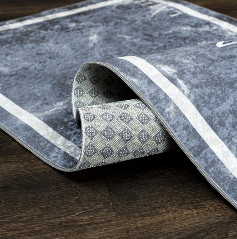 Protiskluzový koberec / běhoun 46741 KITCHEN šedý / bílý