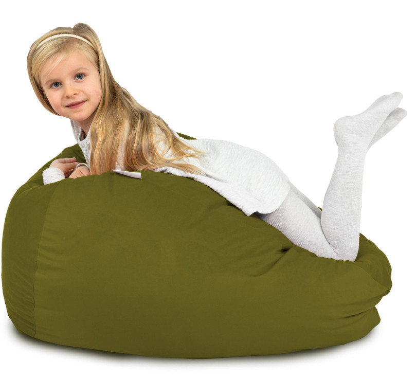 Plyšový sedací vak SAKO zelený