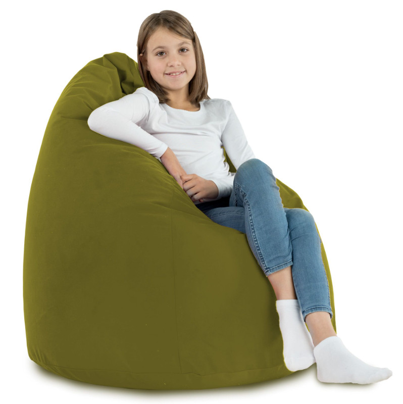 Plyšový sedací vak SAKO zelený