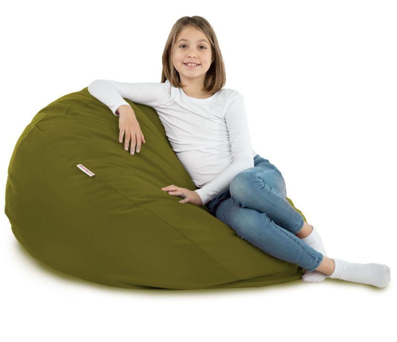 Plyšový sedací vak SAKO zelený