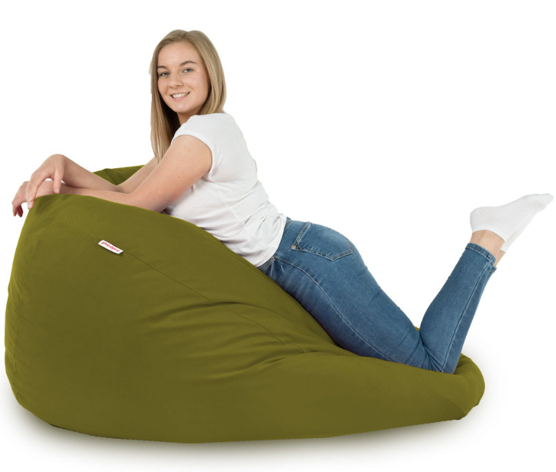 Plyšový sedací vak SAKO zelený