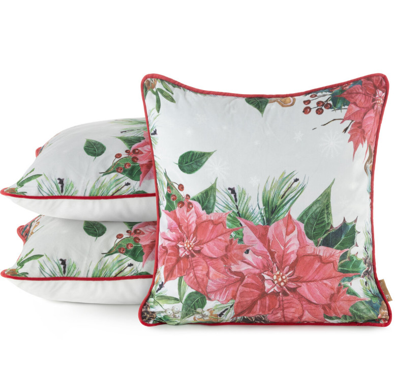 Povlak na polštář JINGLE 37 růžový / krémový