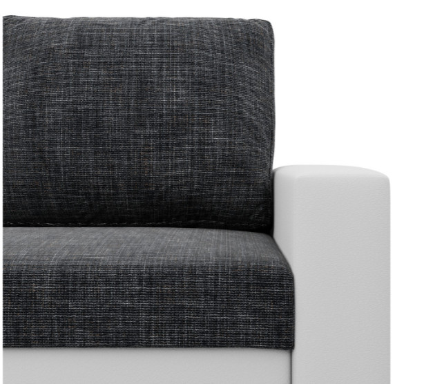 Křeslo LUNA tmavě šedé / bílé