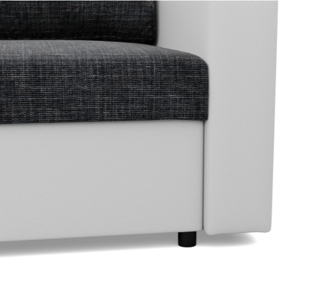 Křeslo LUNA tmavě šedé / bílé