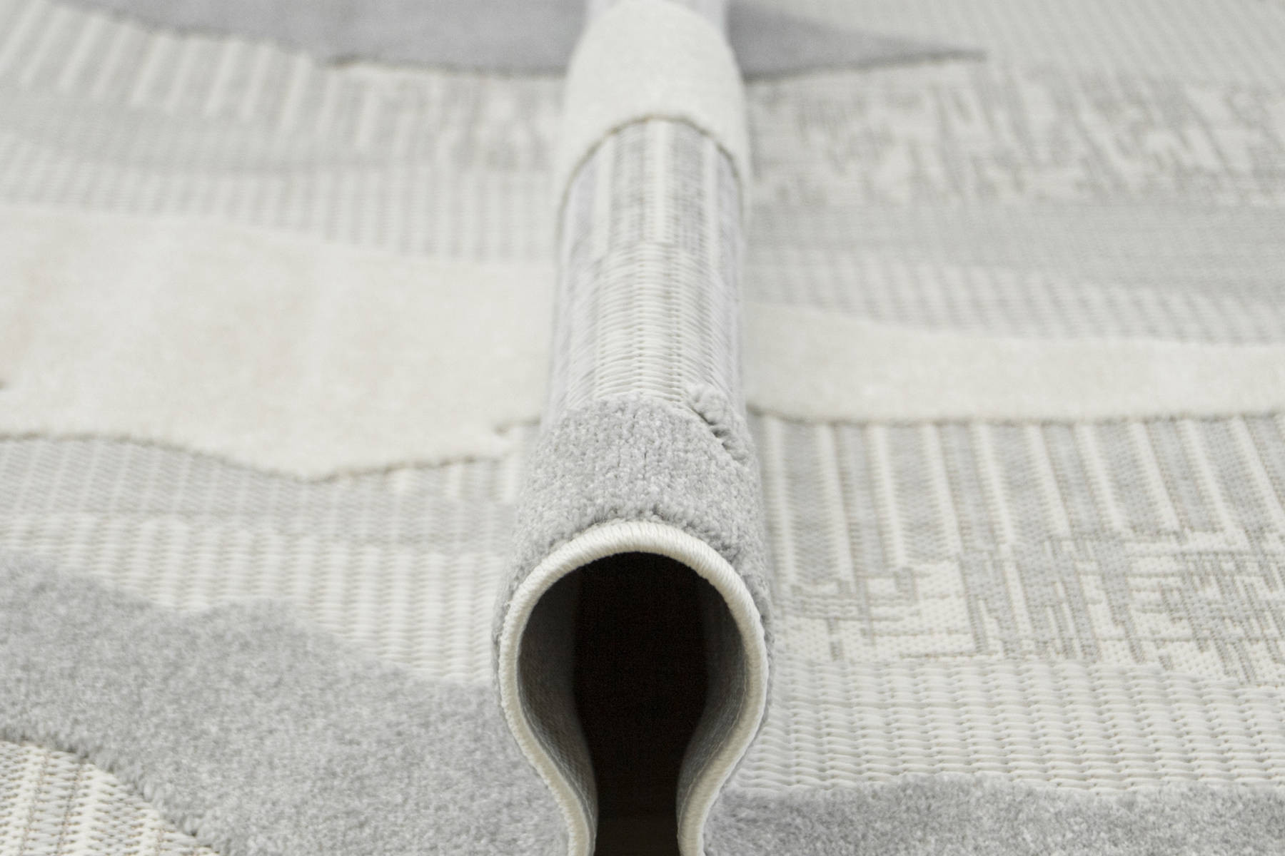 Šňůrkový koberec Stella D431A šedý / stříbrný / krémový