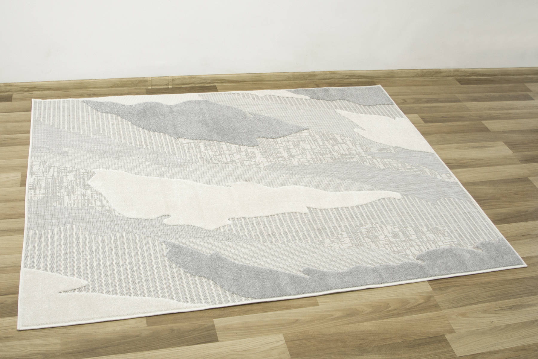 Šňůrkový koberec Stella D431A šedý / stříbrný / krémový