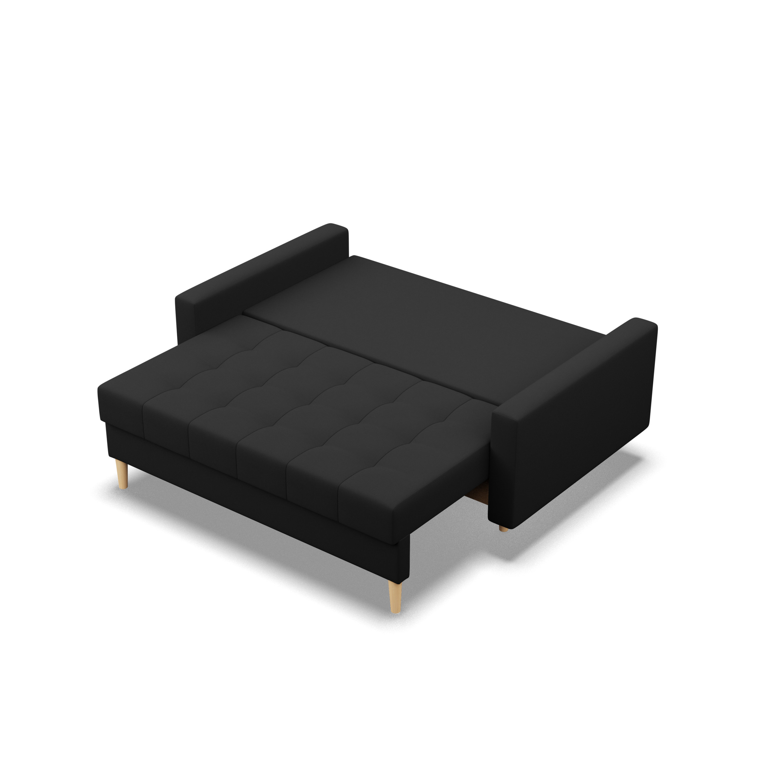 Dvoumístná pohovka ELMA rozkládací, černá