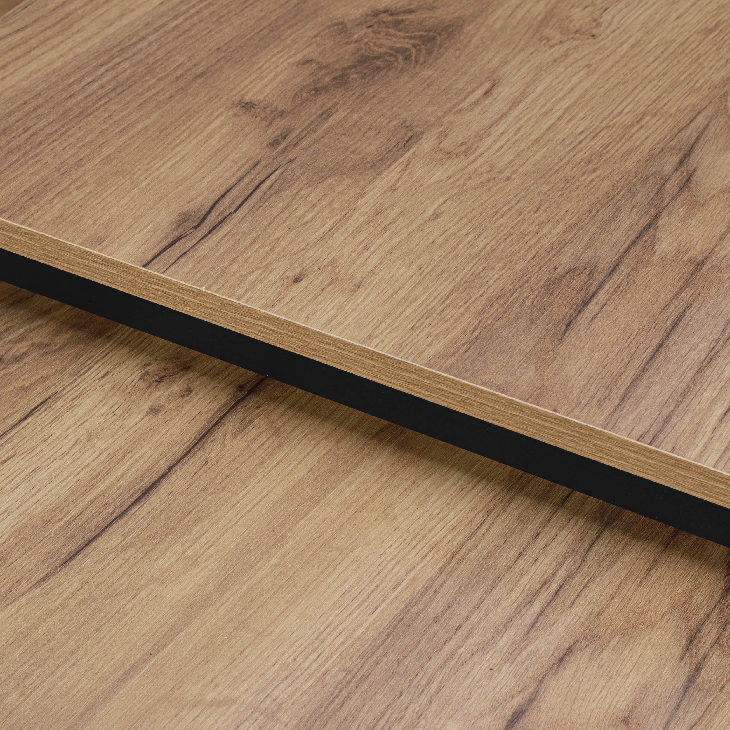 Sada 2 konferenčních stolků PRAVEN Craft černá