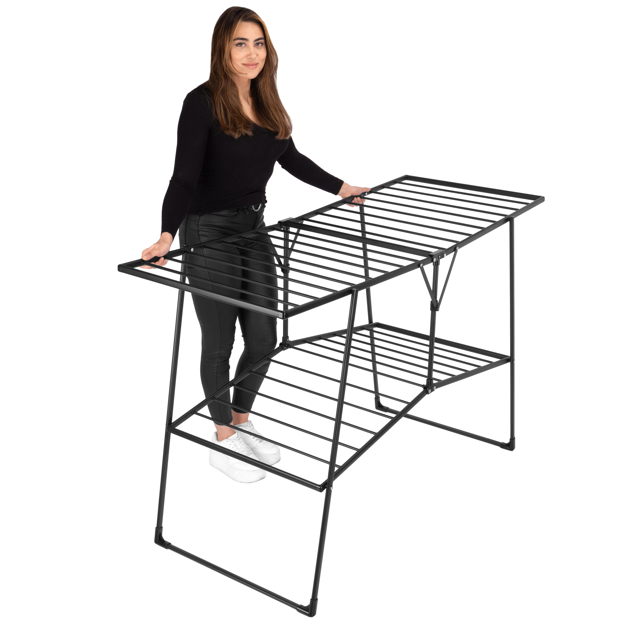 Stojací sušák na prádlo ROSITA černý