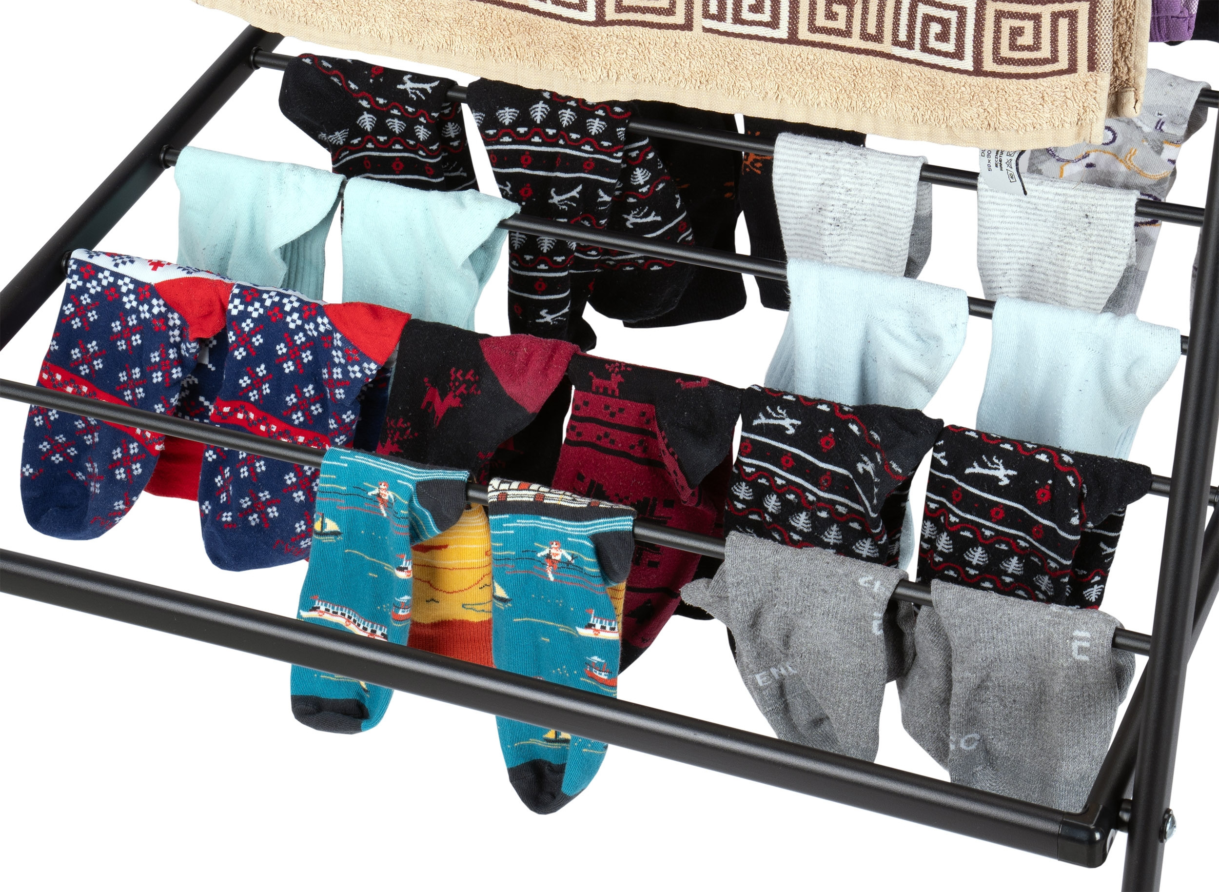 Stojací sušák na prádlo SUZANA černý