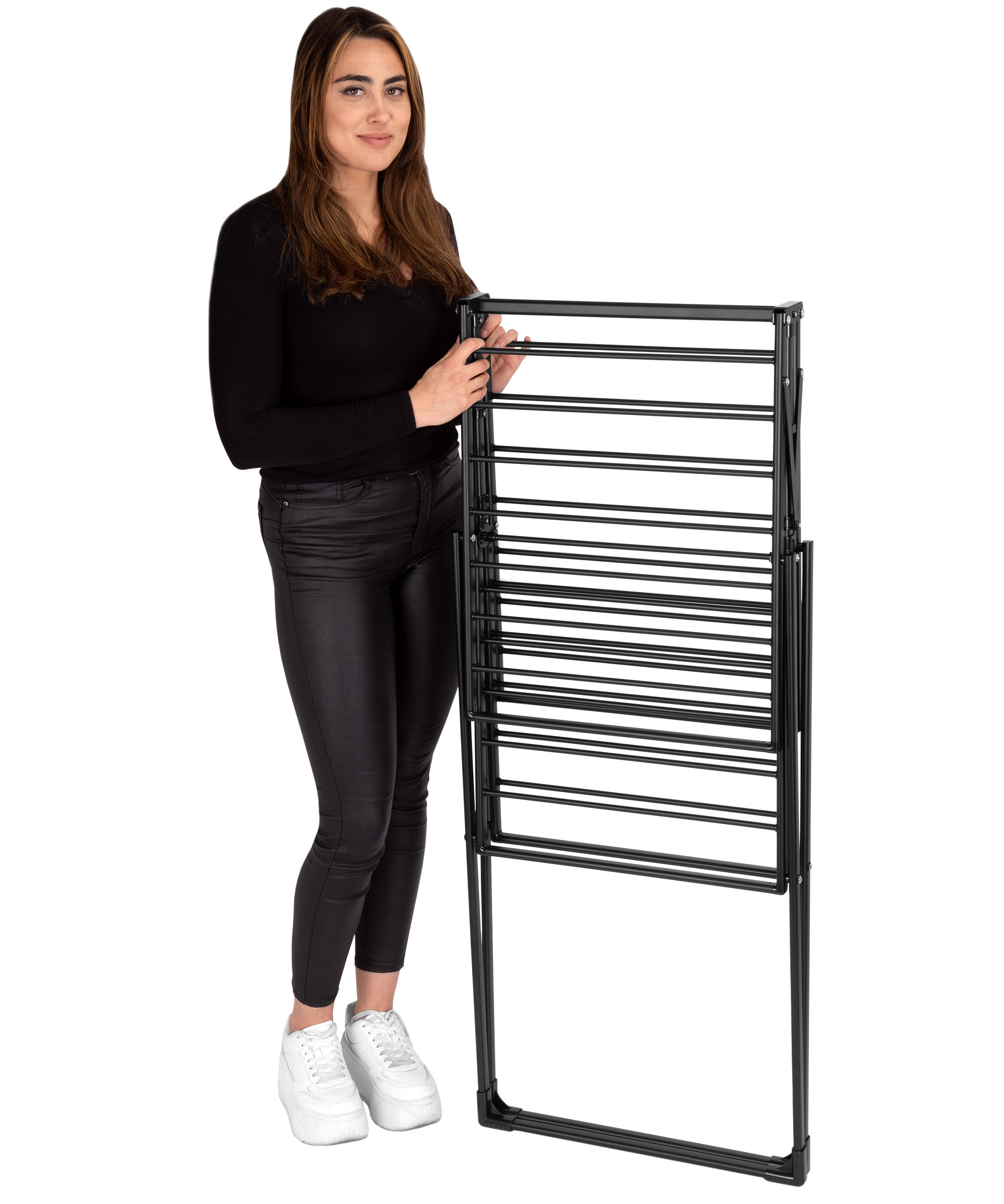 Stojací sušák na prádlo SUZANA černý