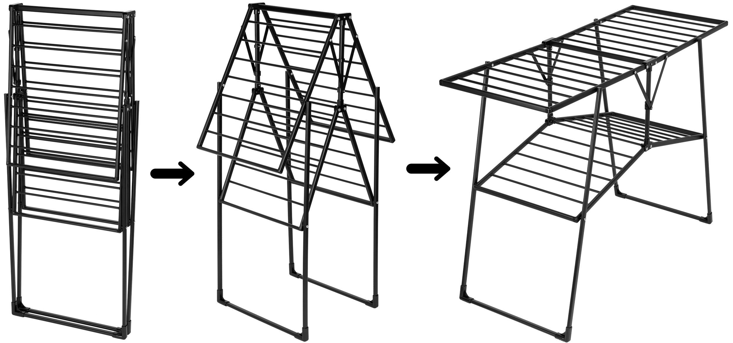Stojací sušák na prádlo SUZANA černý