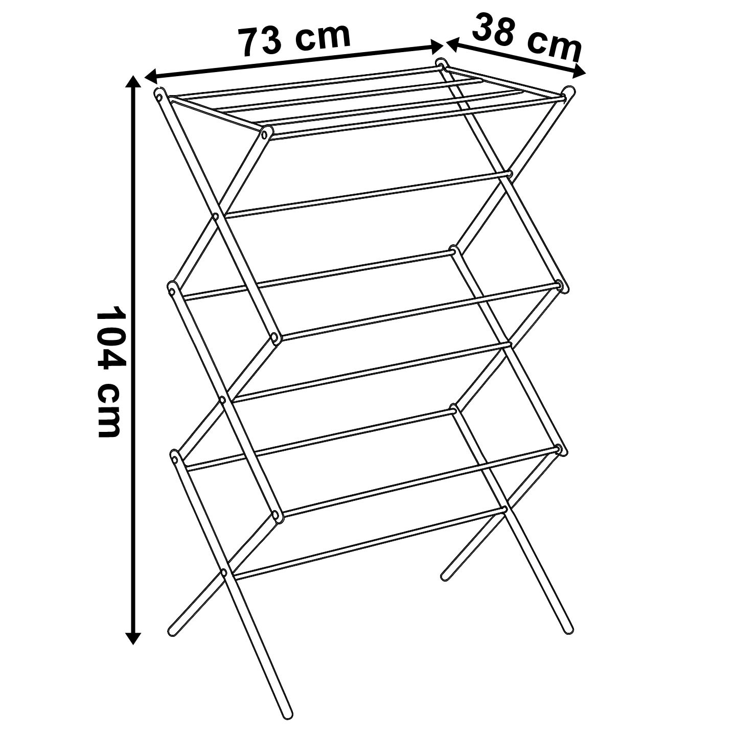 Stojací sušák na prádlo HESTIA černý