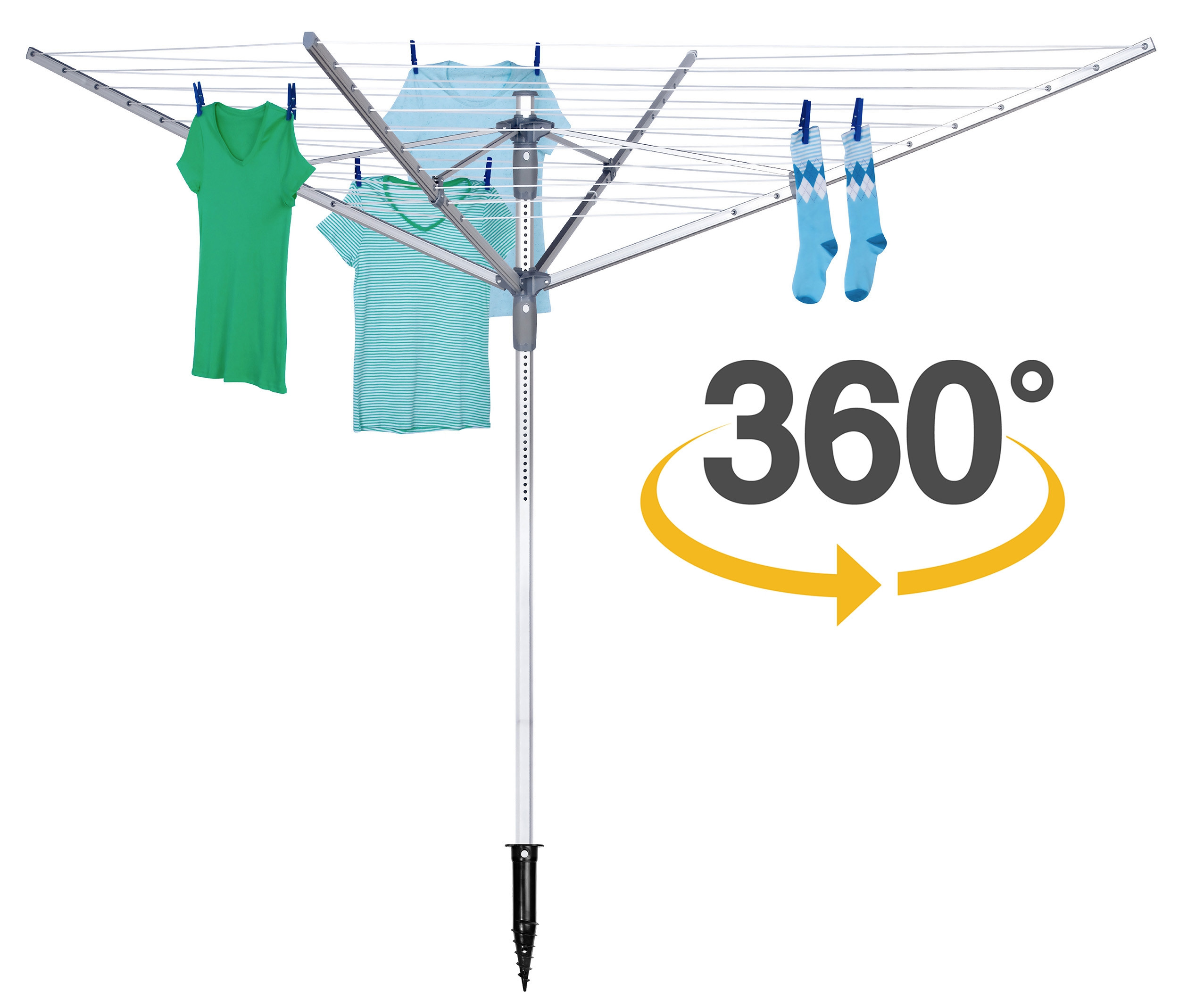 Zahradní sušák na prádlo GOBI šedý