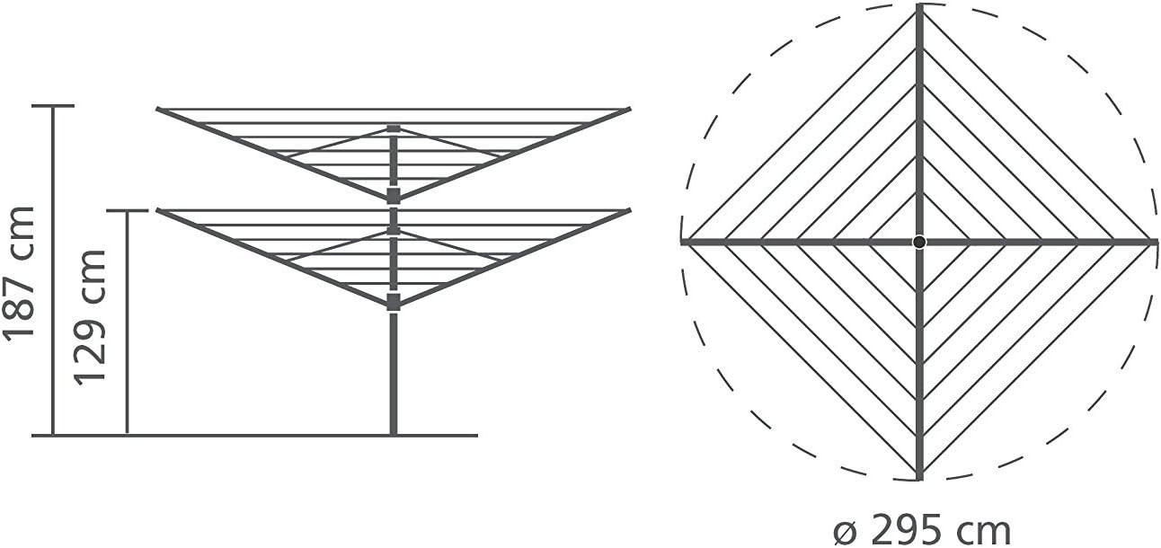 Zahradní sušák na prádlo GOBI šedý