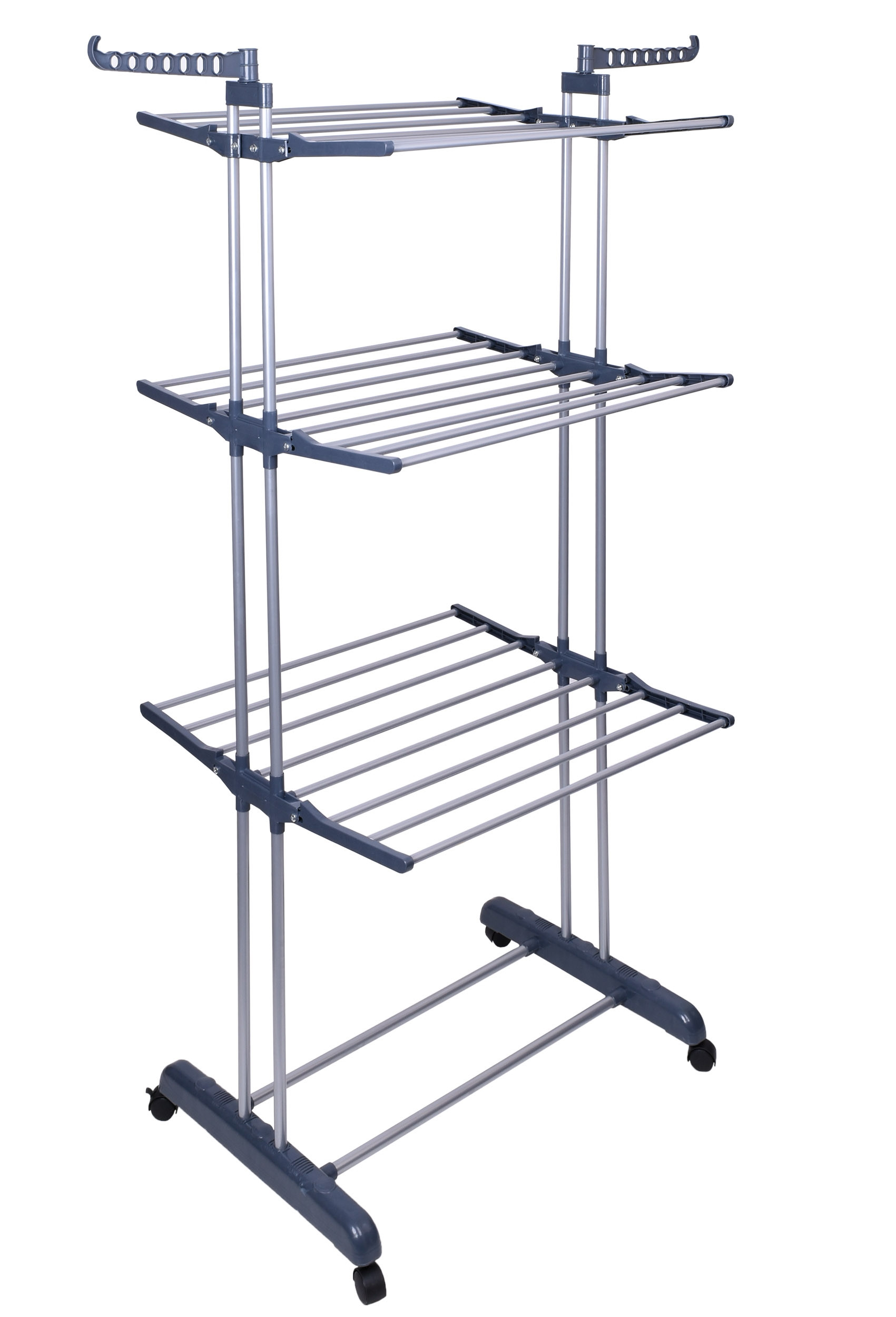 Stojící sušák na prádlo na kolečkách SONORA šedý