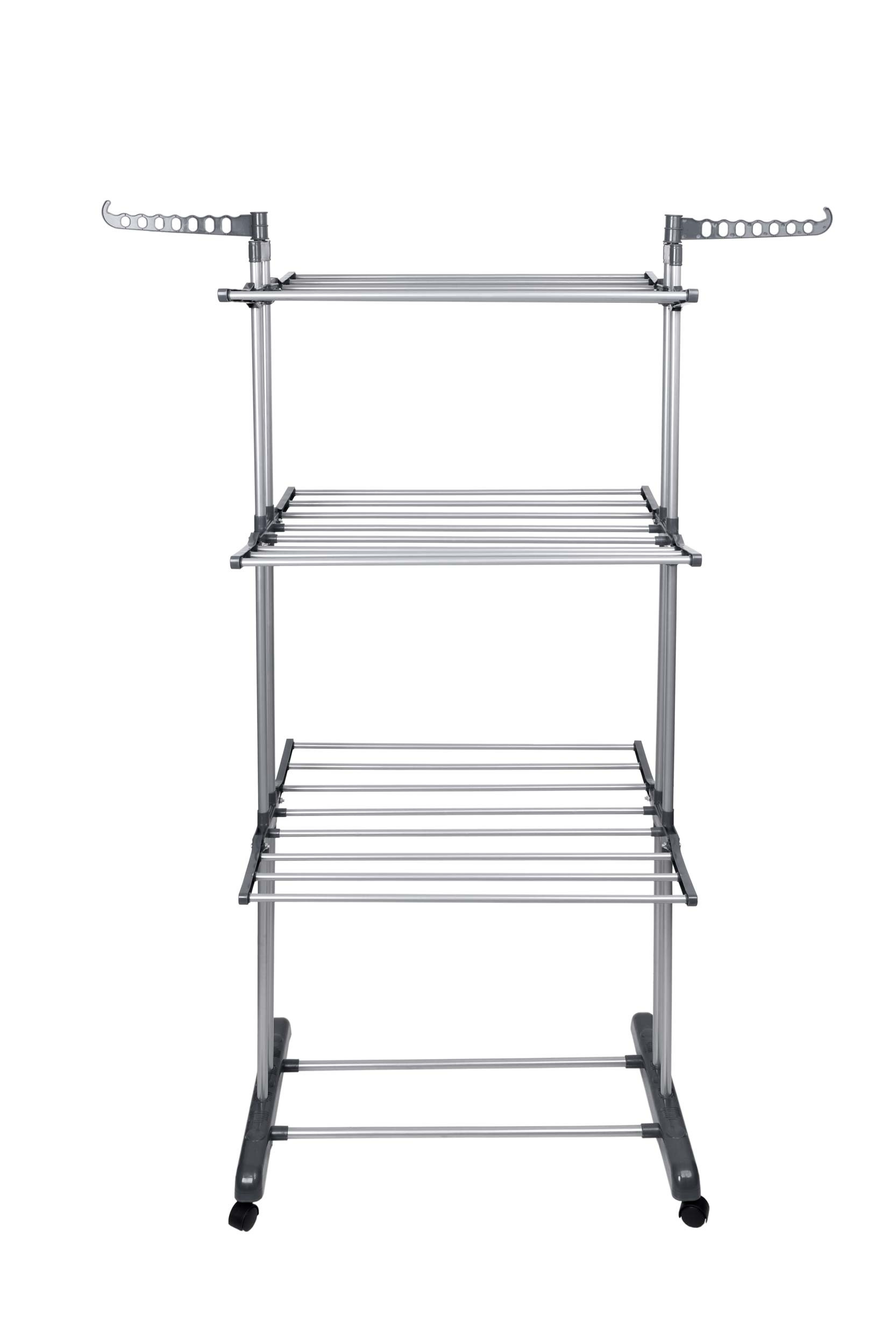 Stojící sušák na prádlo na kolečkách SONORA šedý