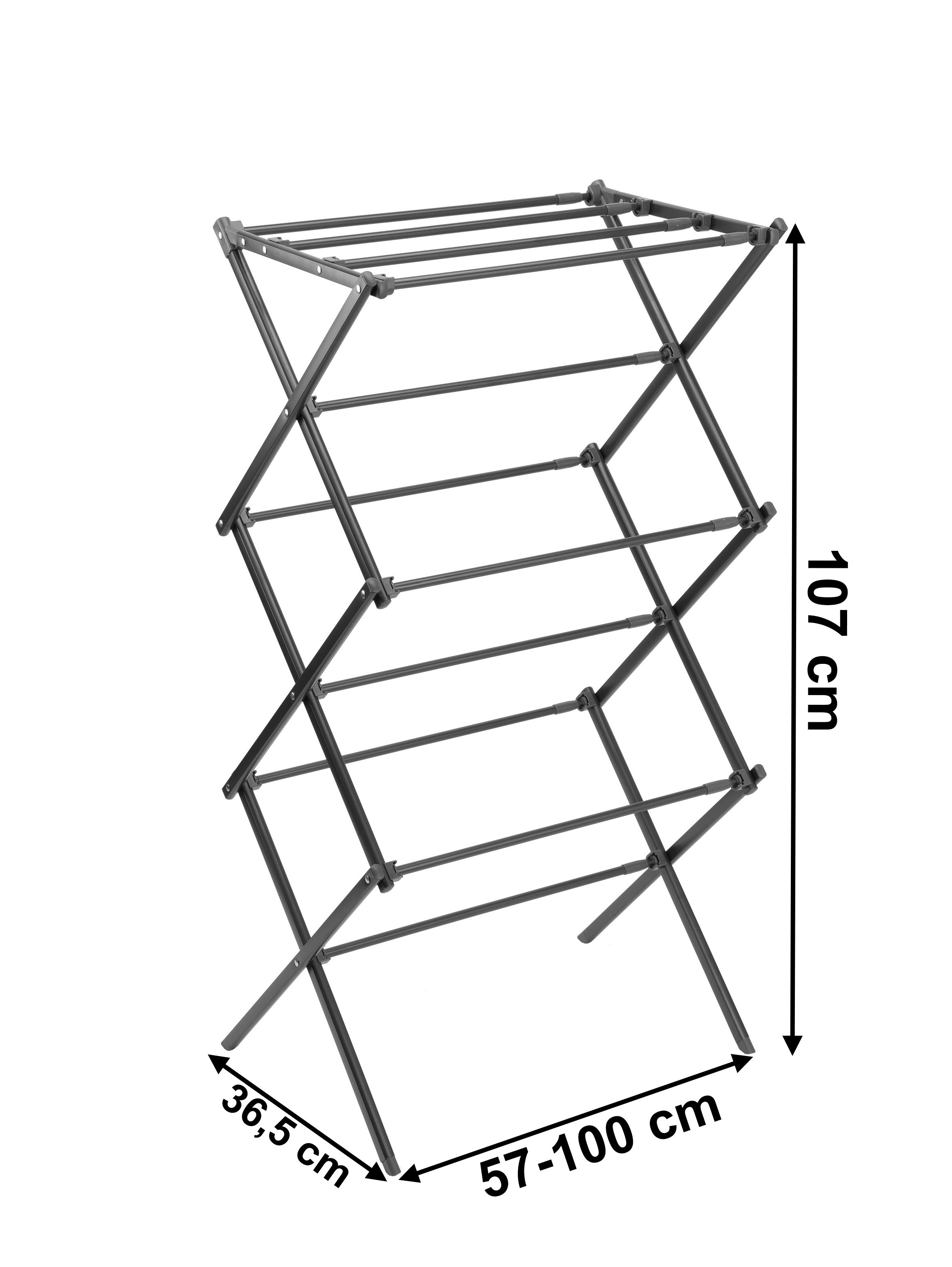 Stojací sušák na prádlo GRENA antracitový