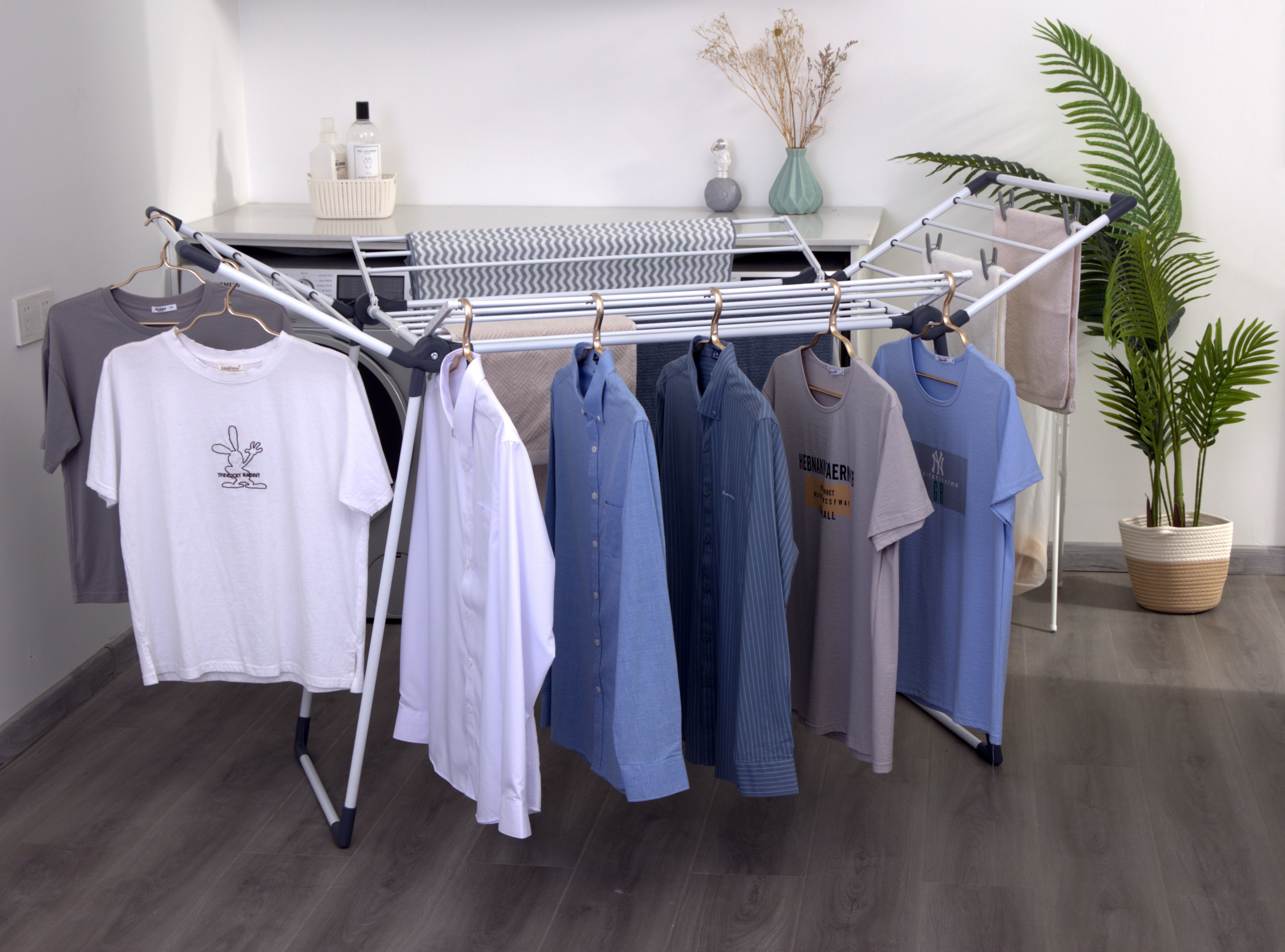 Stojací sušák na prádlo TIANA bílý