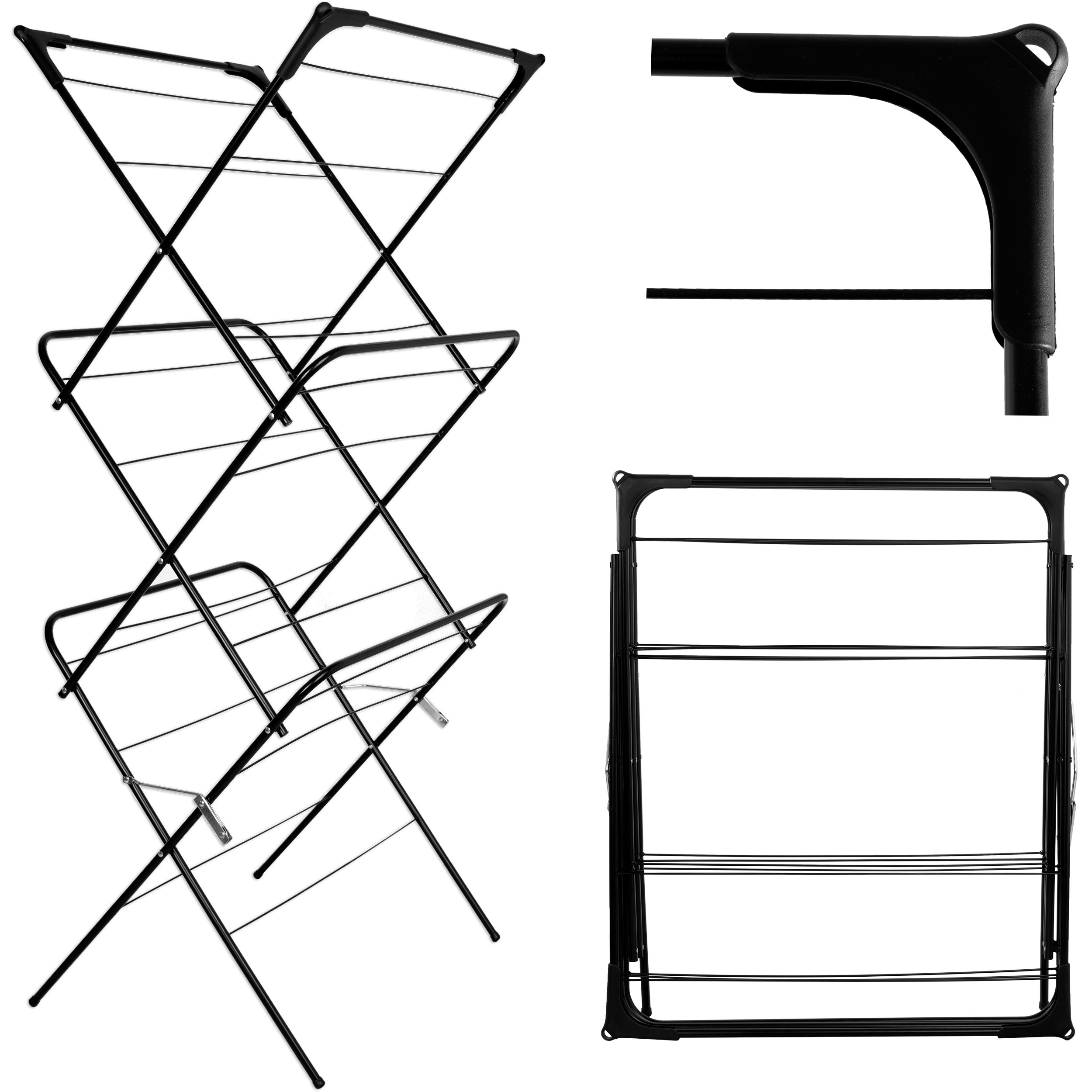 Stojací sušák na prádlo ARAL černý