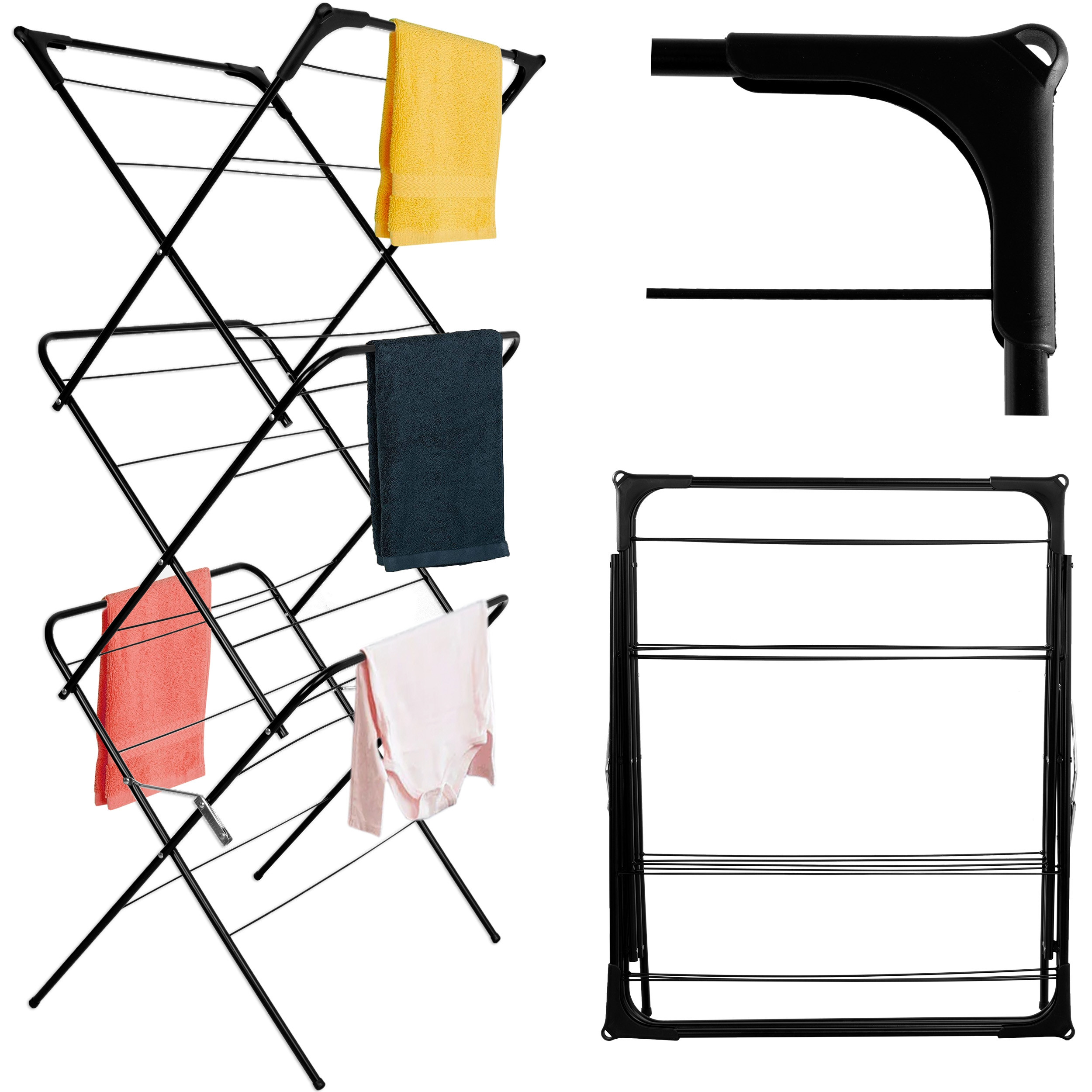 Stojací sušák na prádlo ARAL černý