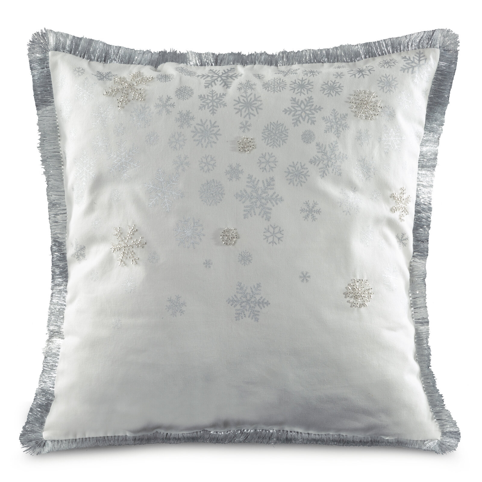 Povlak na polštář CHP 115 bílý / stříbrný