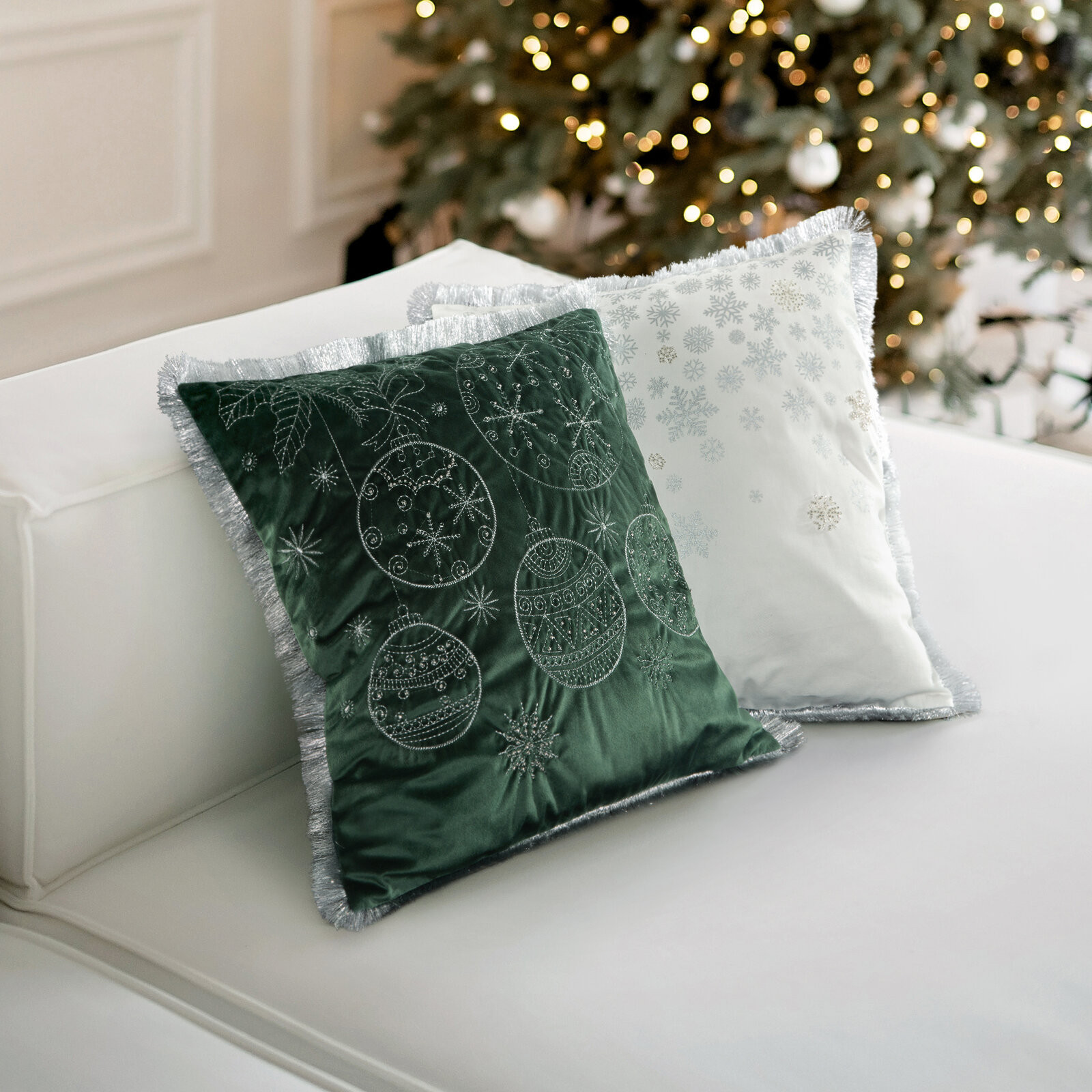 Povlak na polštář CHP 118A černý / stříbrný