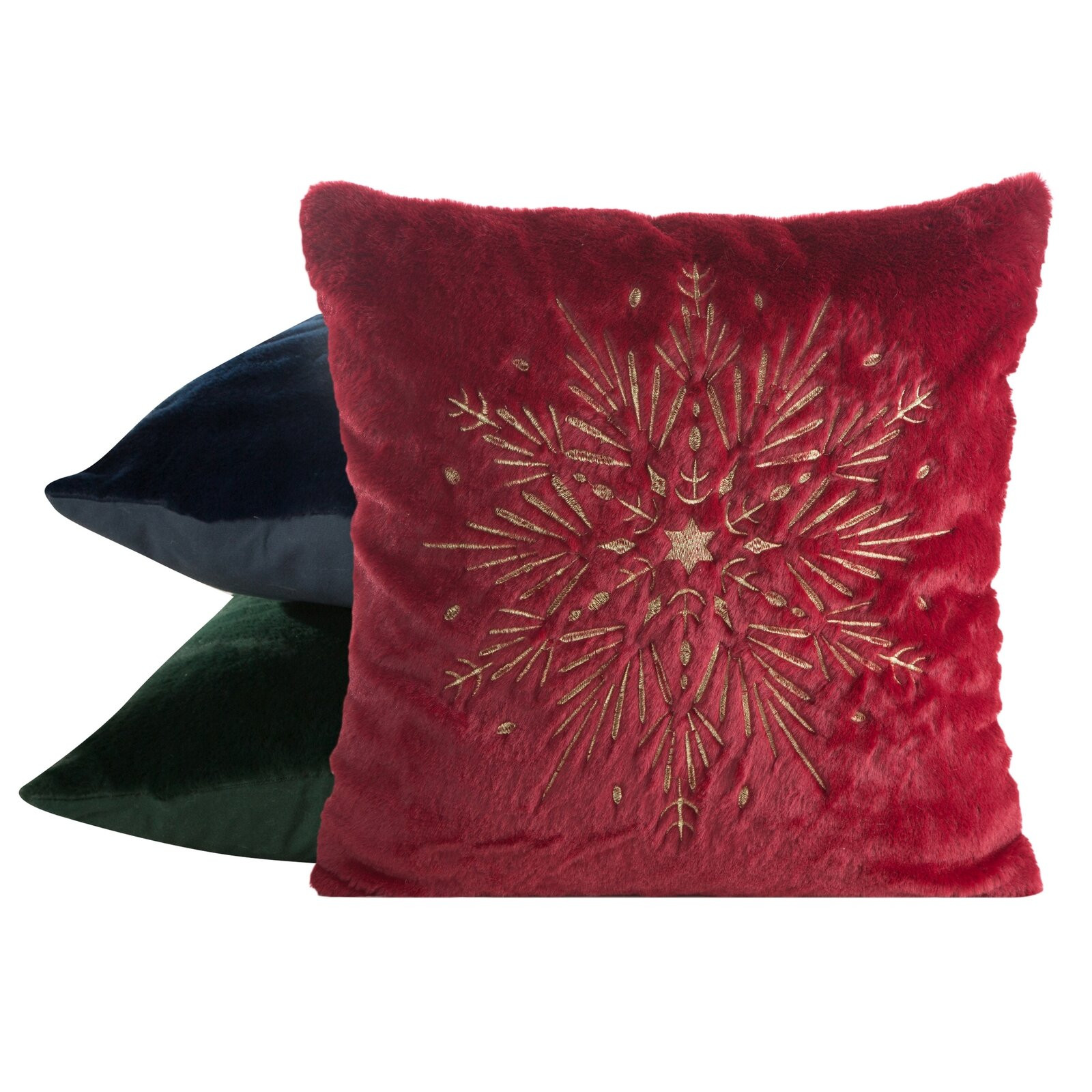 Povlak na polštář CHRISTMAS 119 B tmavě zelený / šampaňský