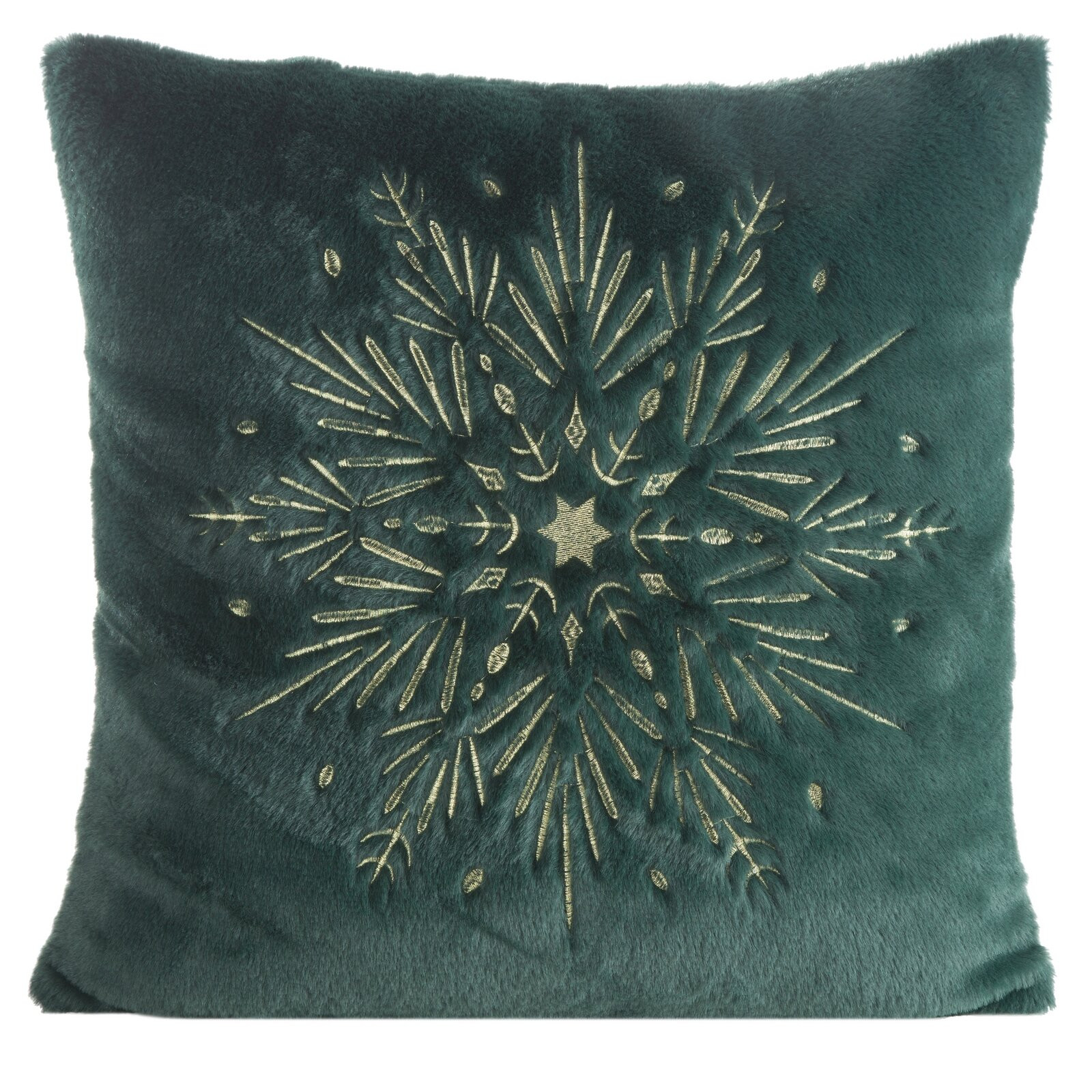 Povlak na polštář CHRISTMAS 119 B tmavě zelený / šampaňský