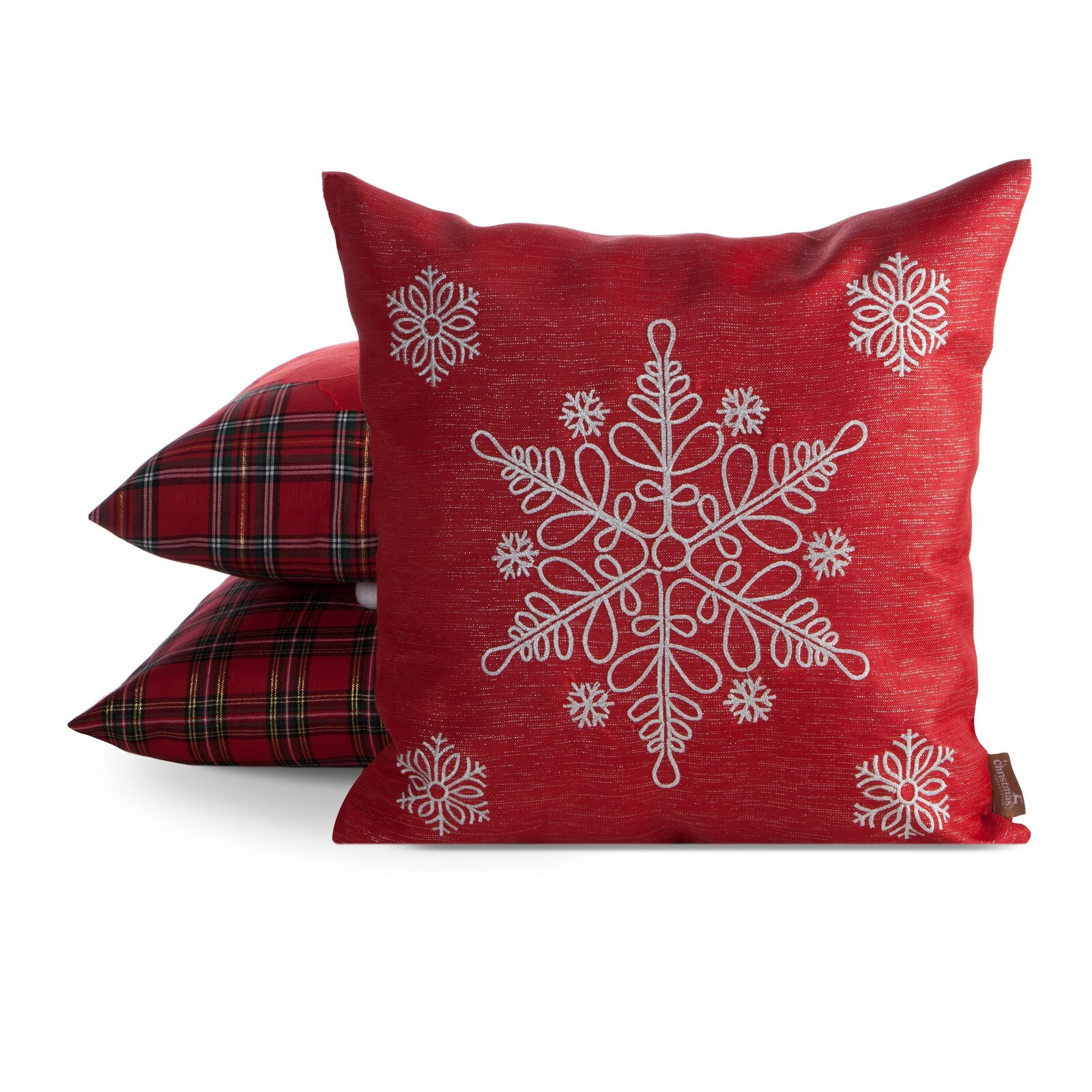 Povlak na polštář CHRISTMAS 158 červený / stříbrný