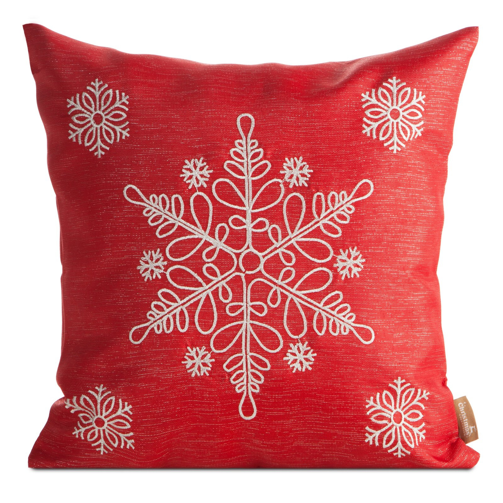 Povlak na polštář CHRISTMAS 158 červený / stříbrný
