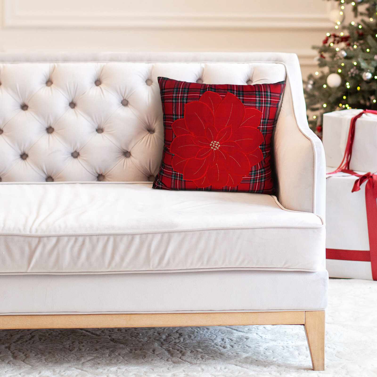 Povlak na polštář CHRISTMAS 164 červená / zelená