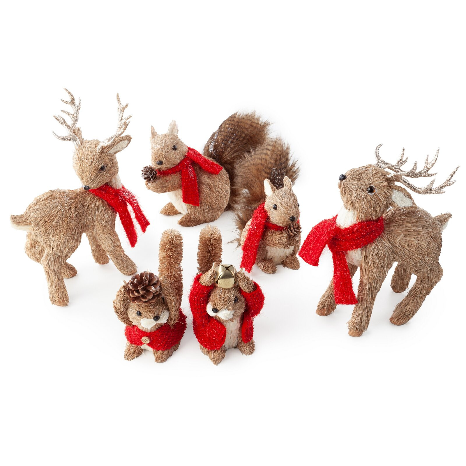 Vánoční dekorace CHRISTMAS 219 hnědá / červená