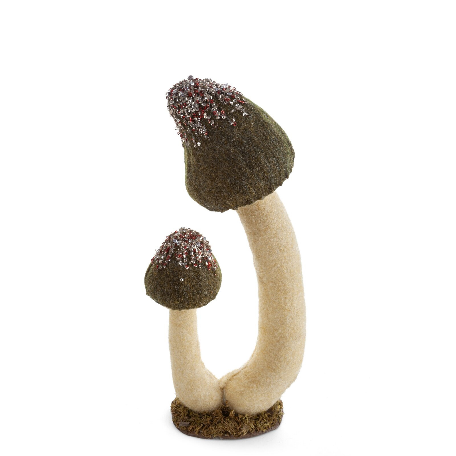 Vánoční dekorace CHRISTMAS 221 krémová / zelená (2ks)