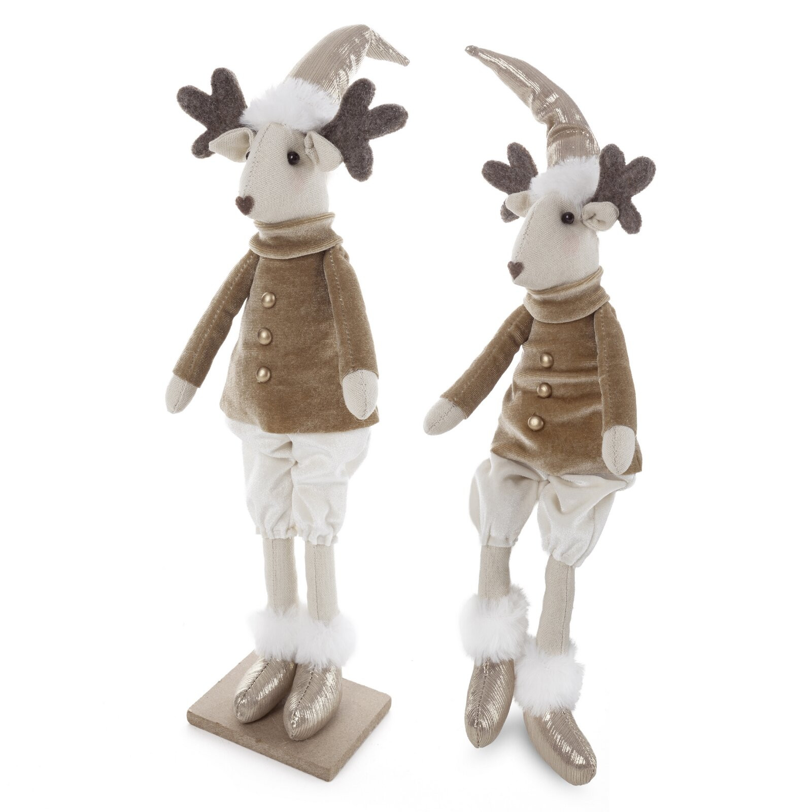 Vánoční dekorace CHRISTMAS 228 krémová / šampaňský (2ks)