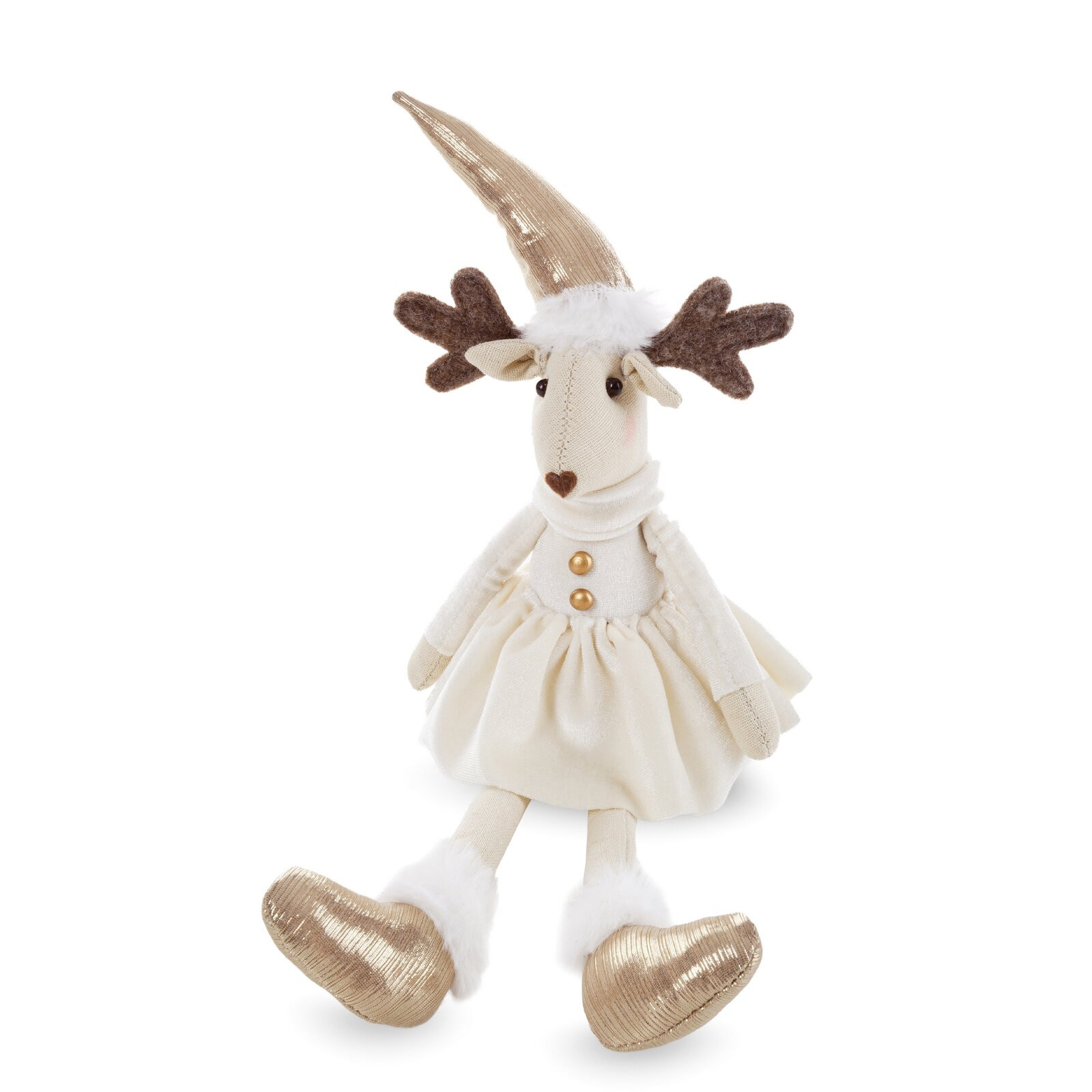 Vánoční dekorace CHRISTMAS 231 krémová / šampaňský (2ks)