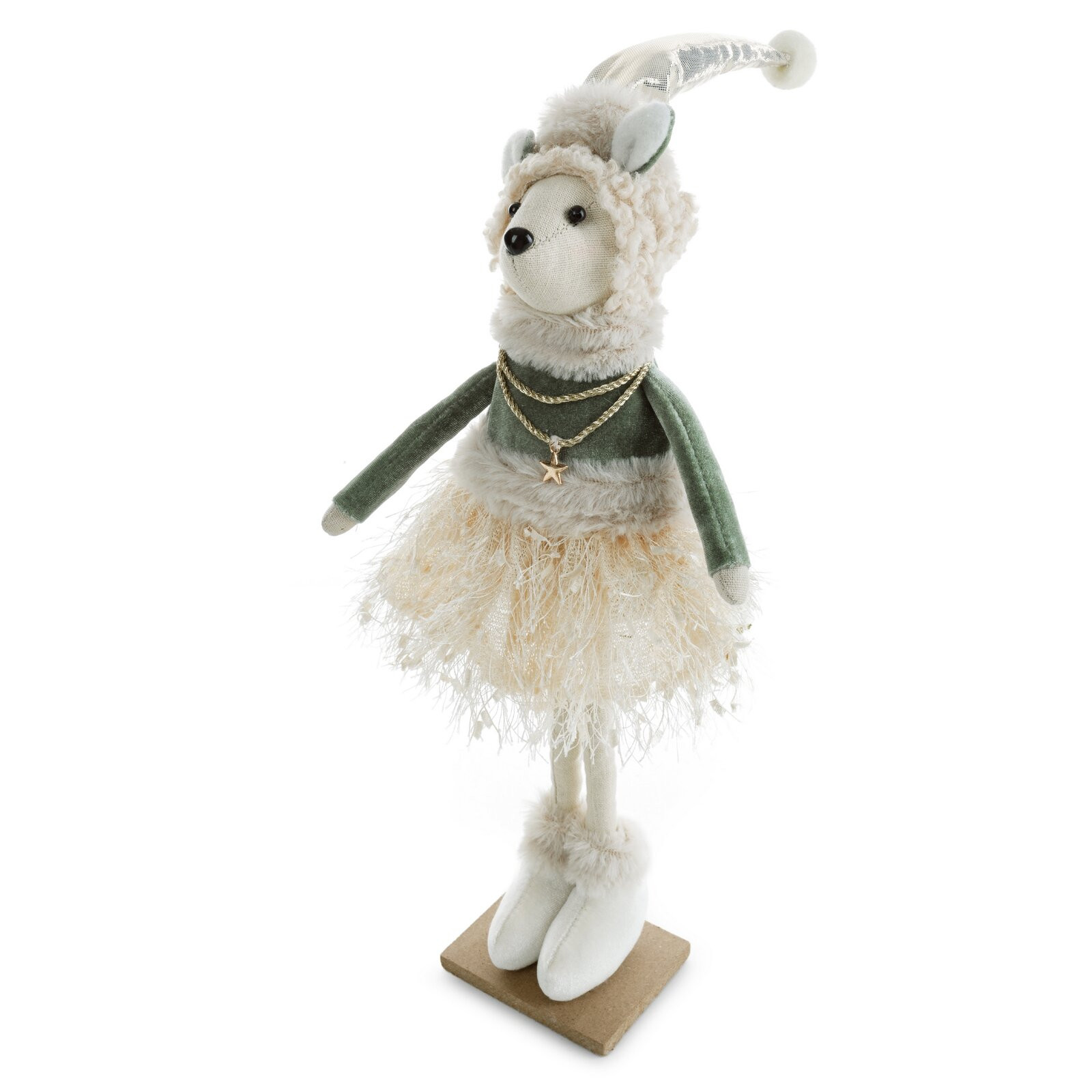 Vánoční dekorace CHRISTMAS 246 krémová / mátová (2ks)