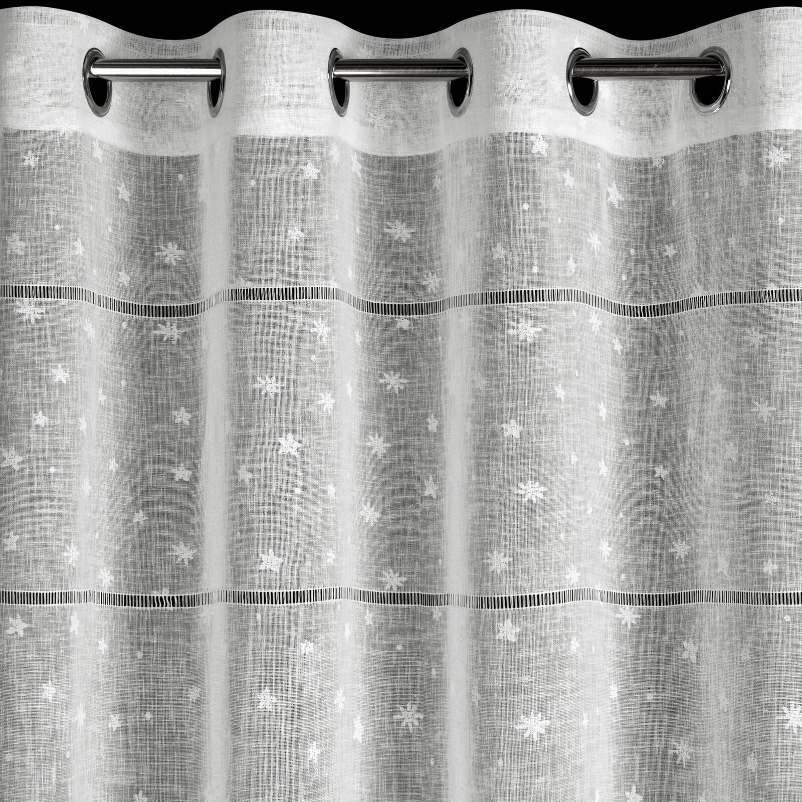 Hotová záclona NADINE s vánočním vzorem - na průchodkách