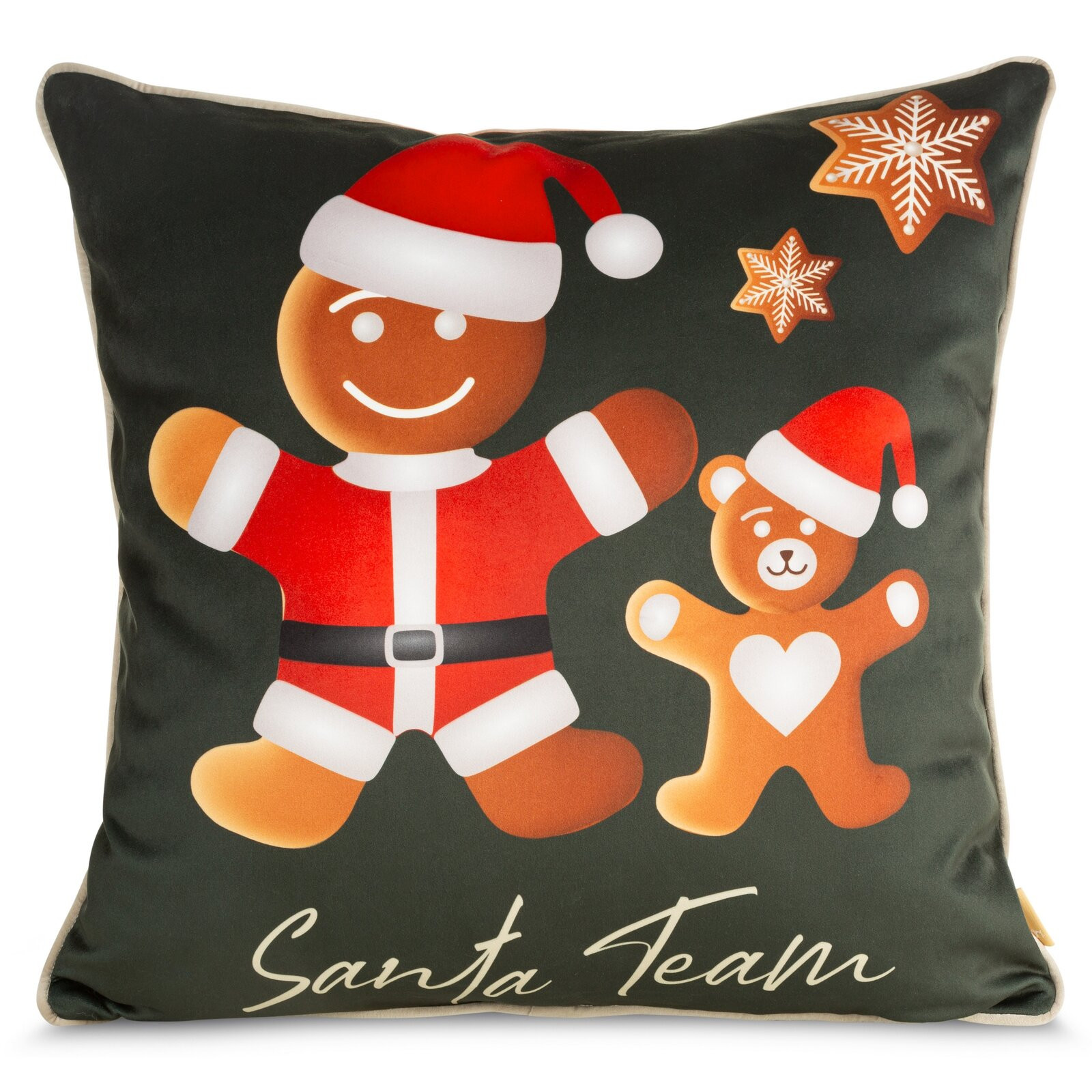 Povlak na polštář GINGER 03 zelená / červená