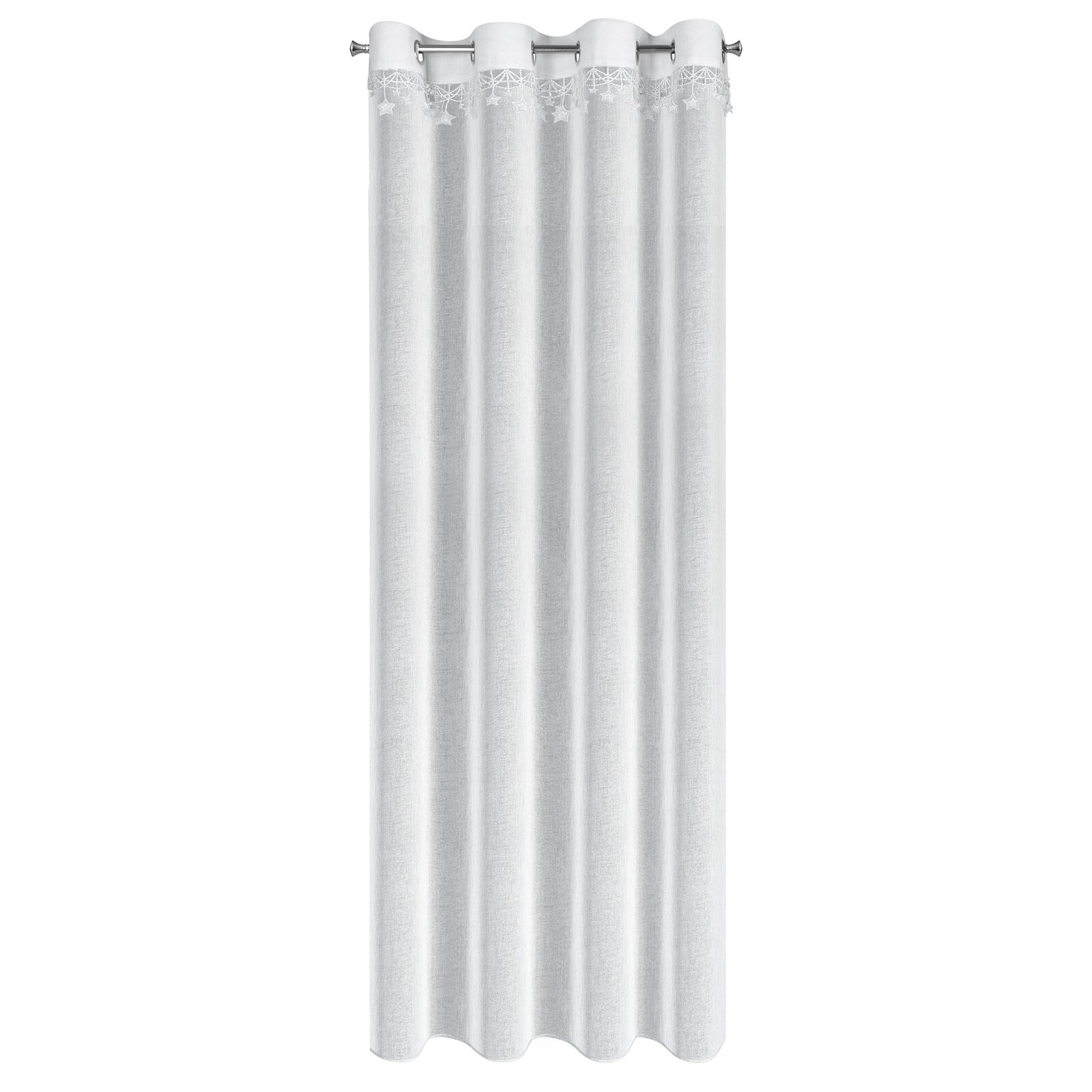 Hotová záclona XMAS bílá - na průchodkách