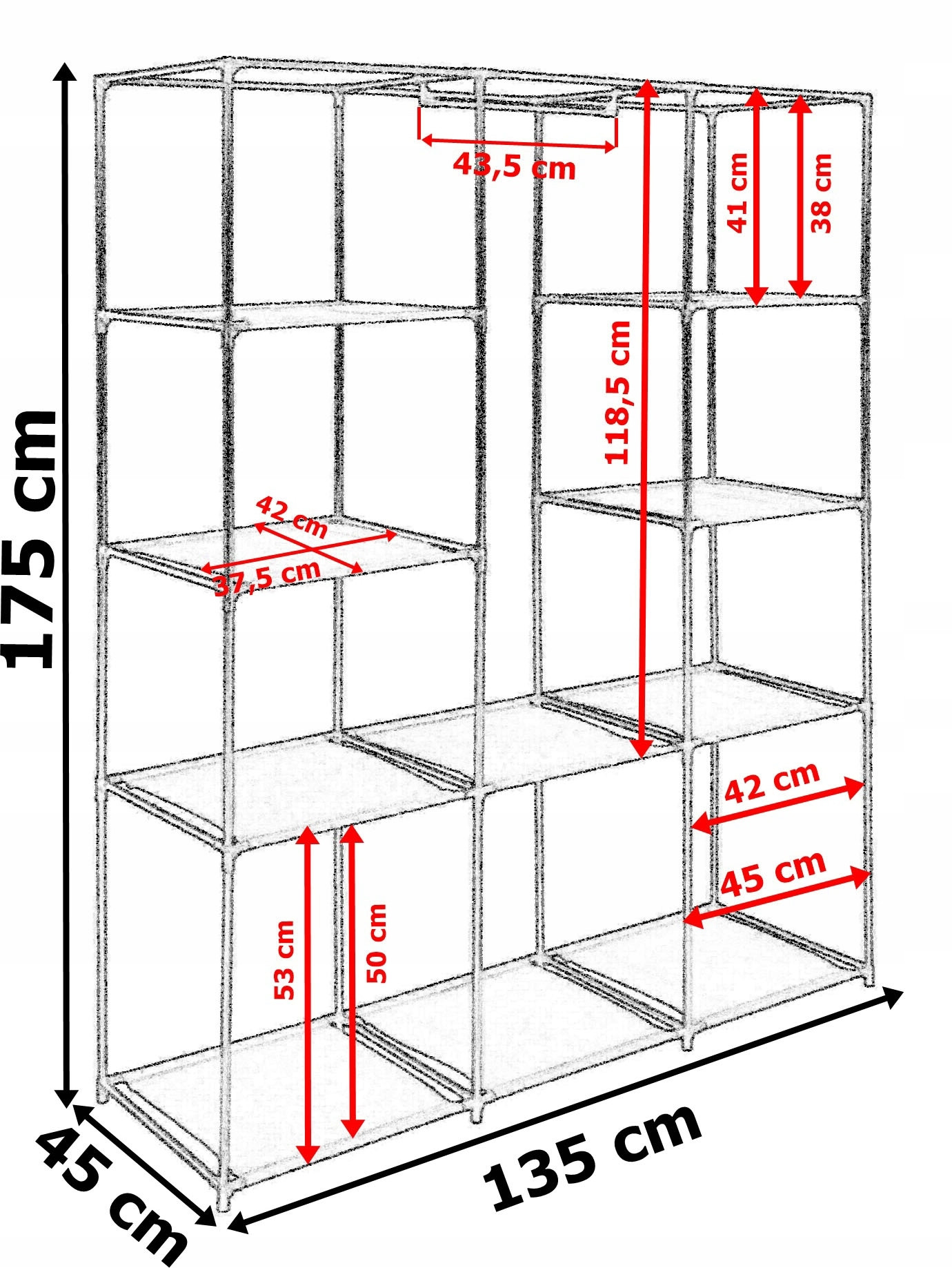 Šatní skříň MIRA MAXI antracitová