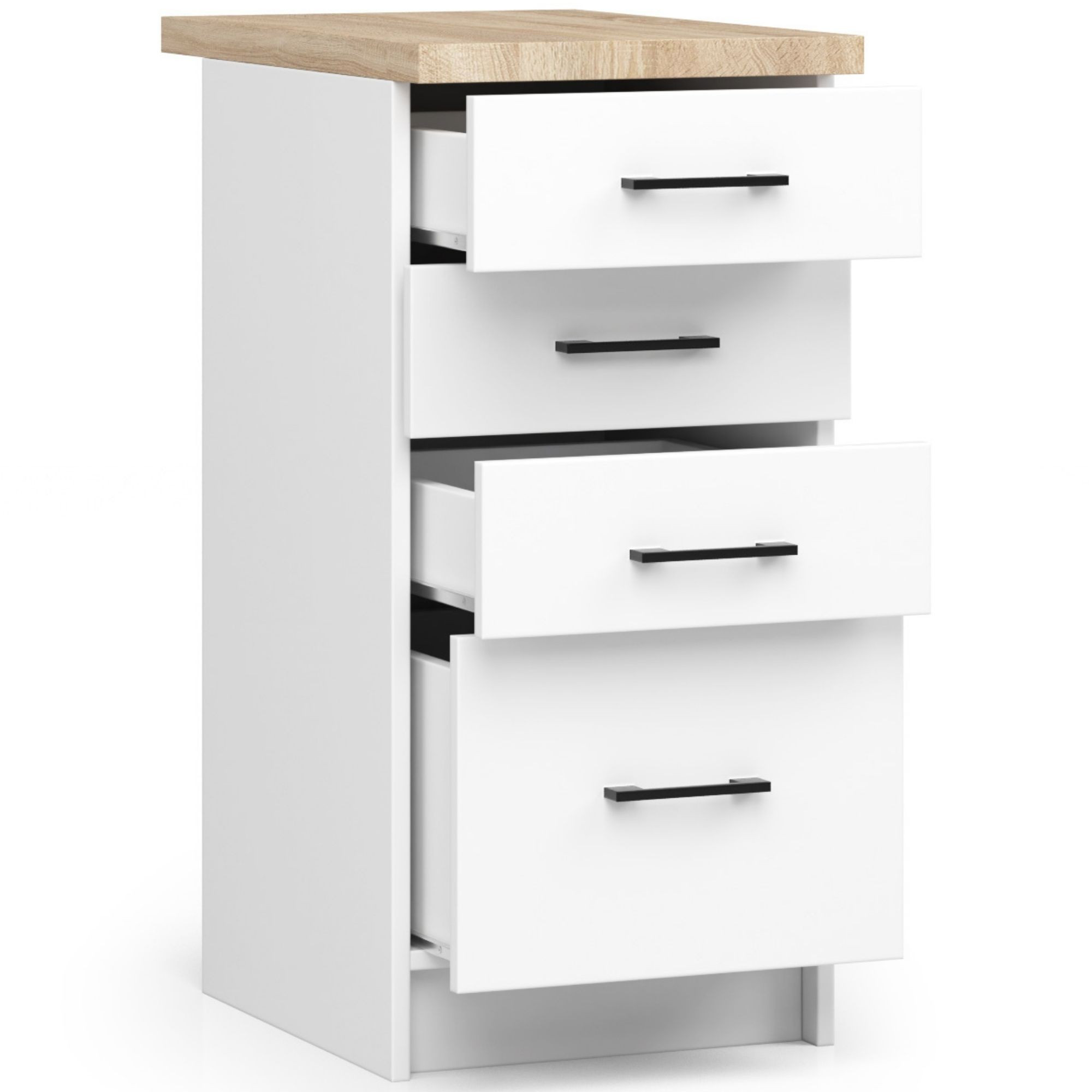 Spodní kuchyňská skříňka s deskou OLIWIA S40 SZ4 bílá