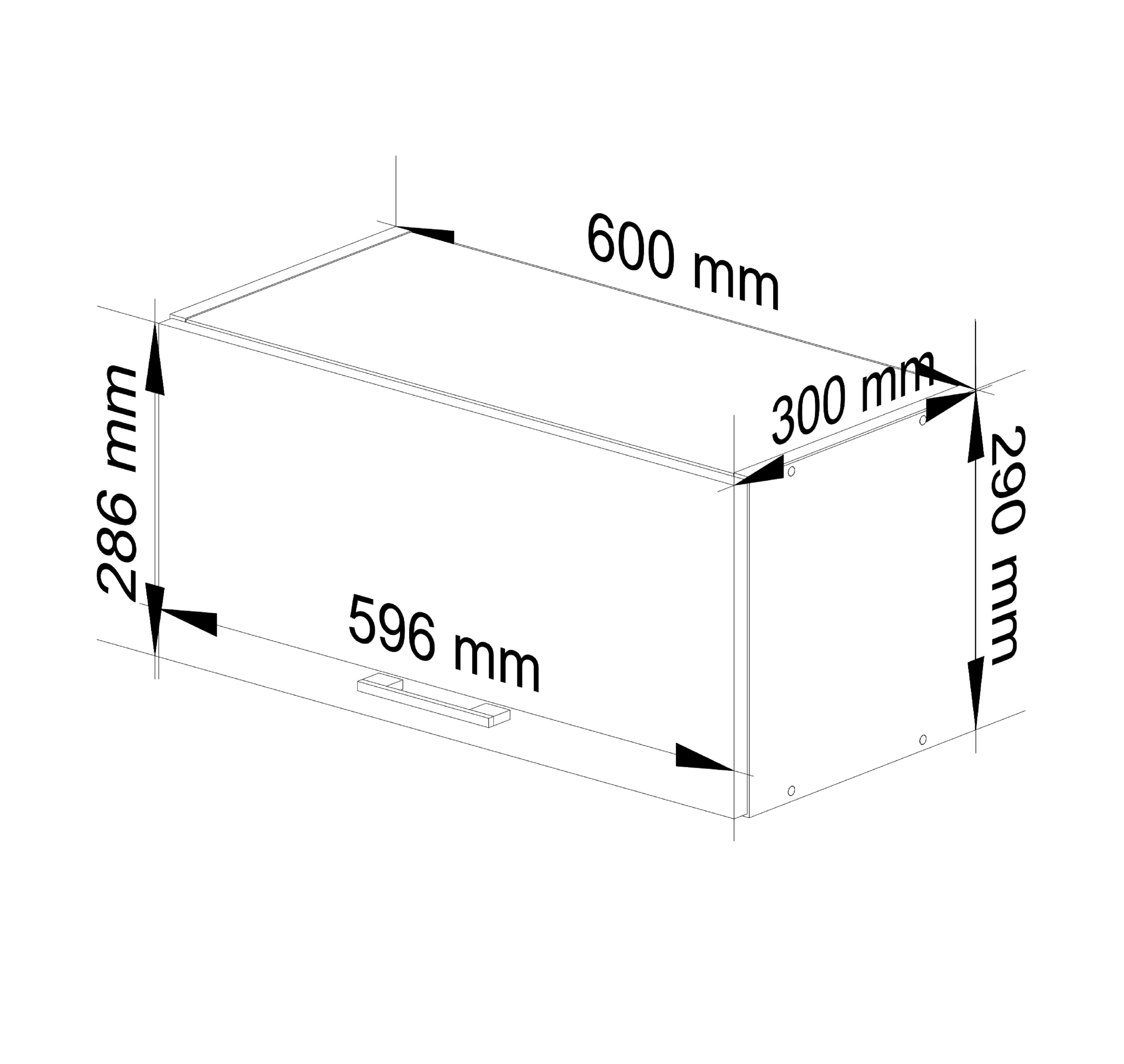 Horní kuchyňská skříňka OLIWIA W60OK bílá / beton