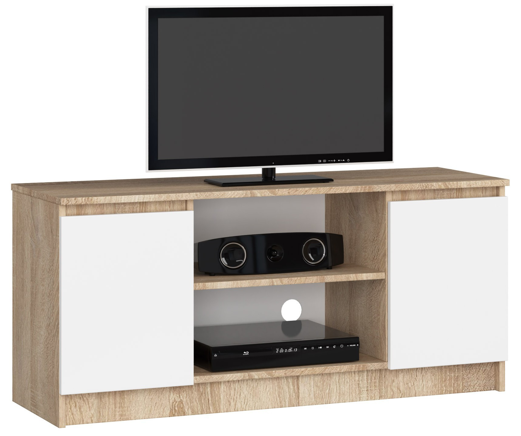 Stolek pod TV RTV 120 2D 1P sonoma / bílý