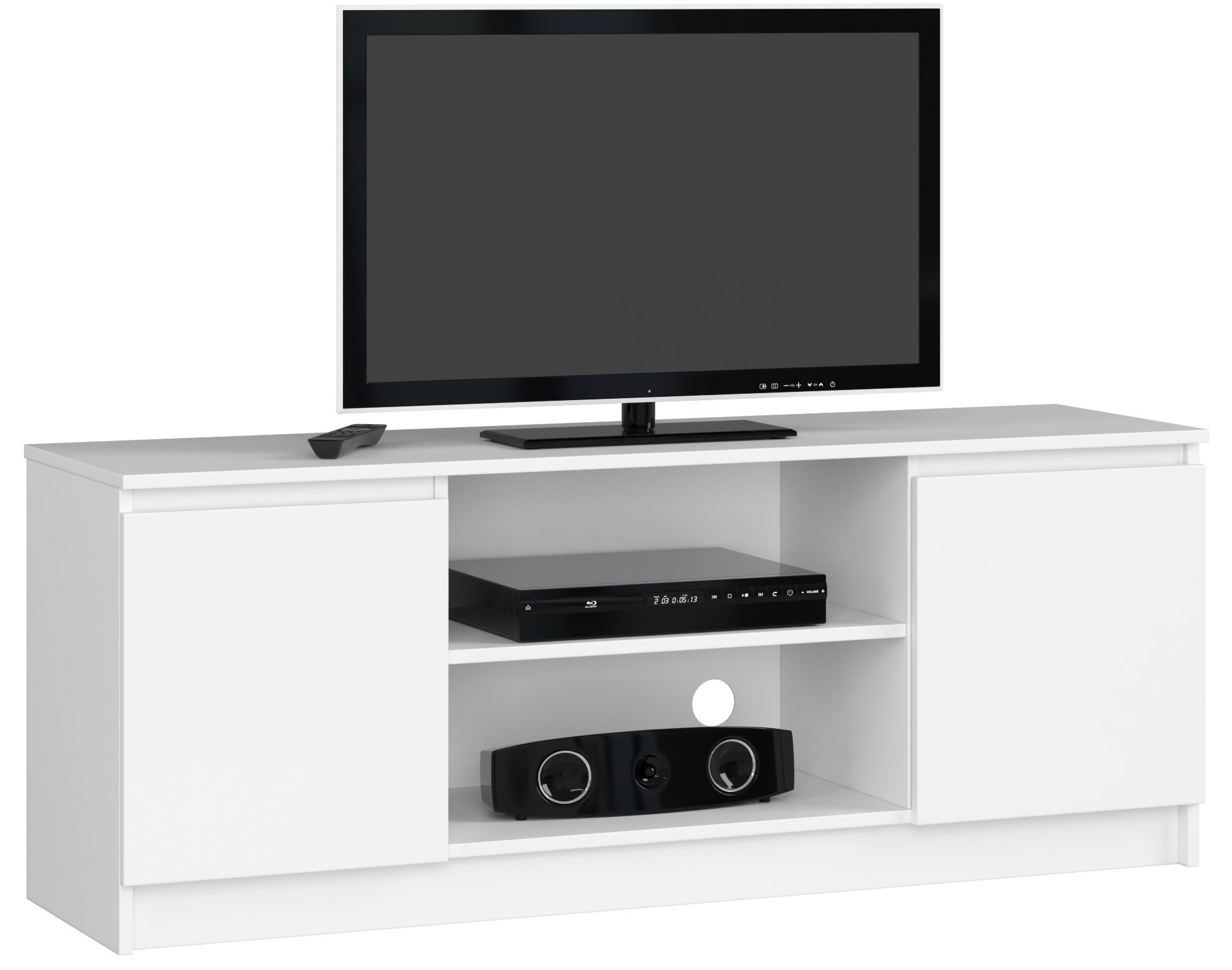 Stolek pod TV RTV 140 2D 1P bílý