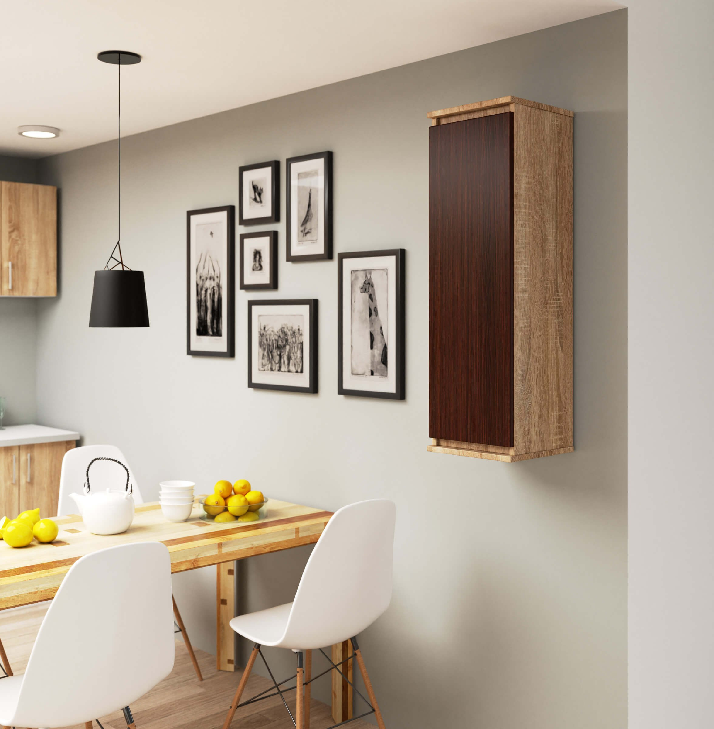 Závěsná skříňka W30 CLP sonoma / wenge