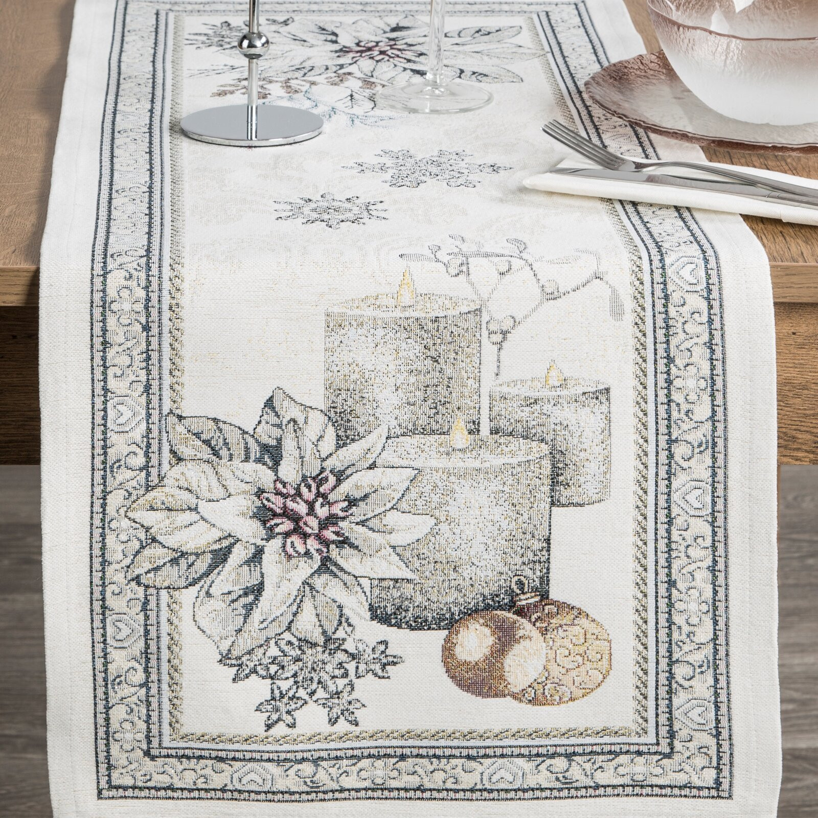 Ubrus GOB CANDL popelový / stříbrný