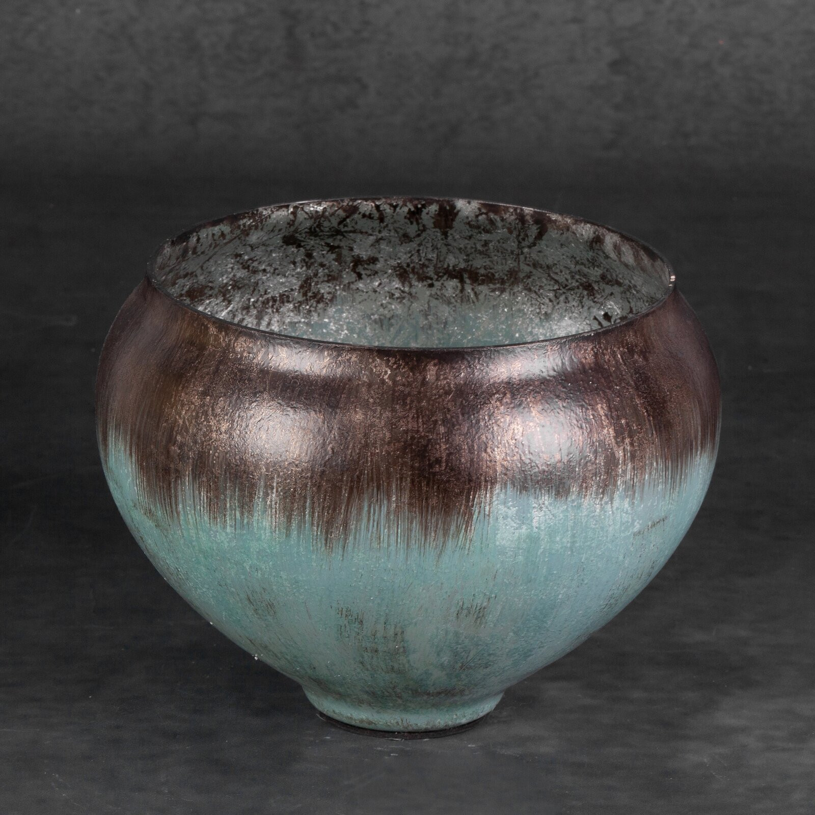 Dekorativní miska ABRIL 01 tyrkysová / hnědá